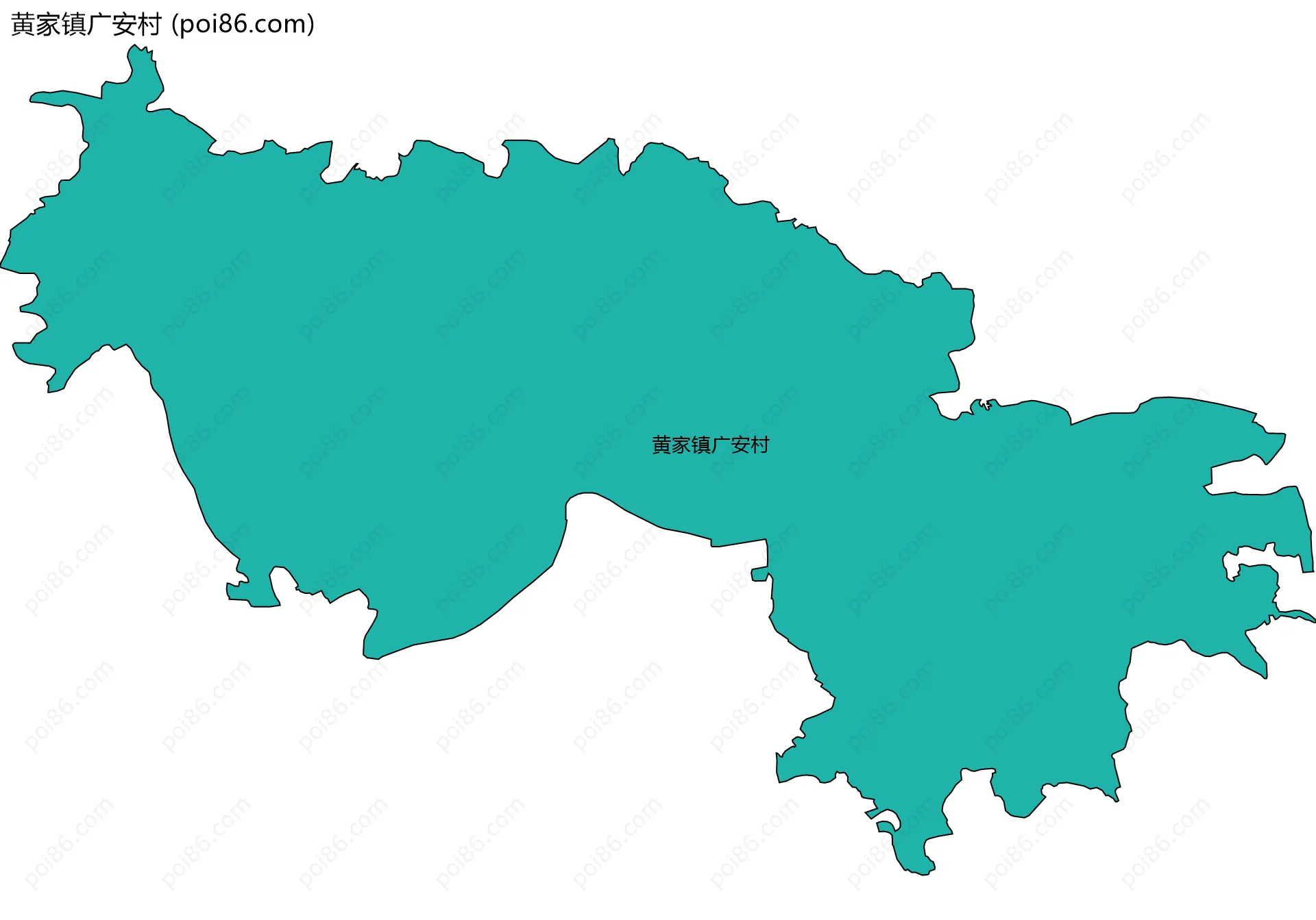 黄家镇广安村边界地图