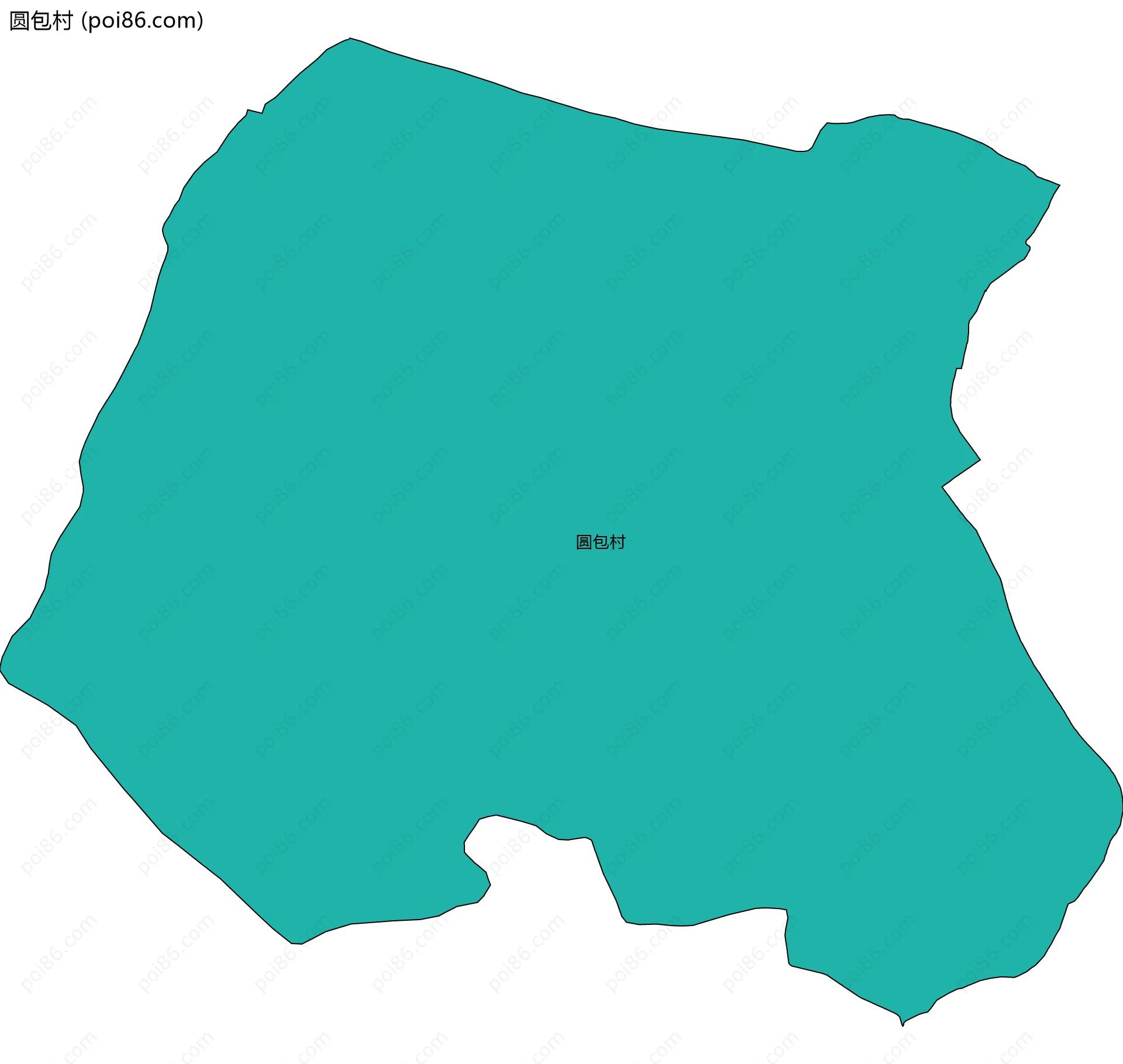 圆包村边界地图