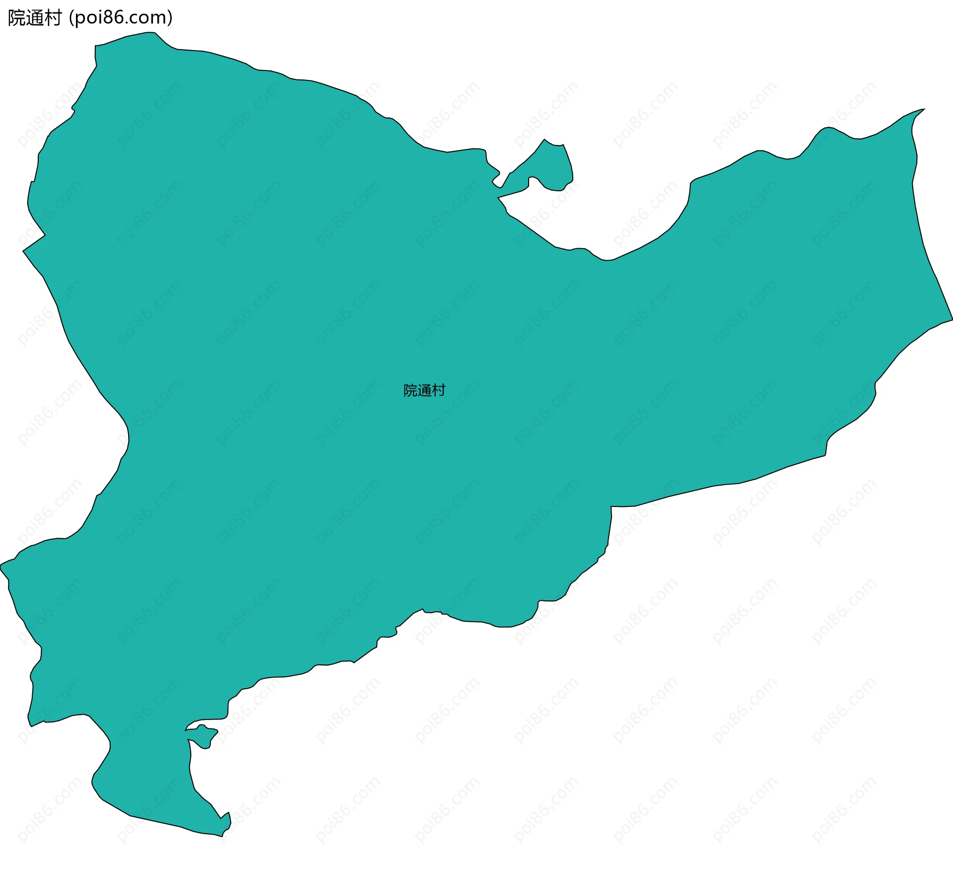 院通村边界地图