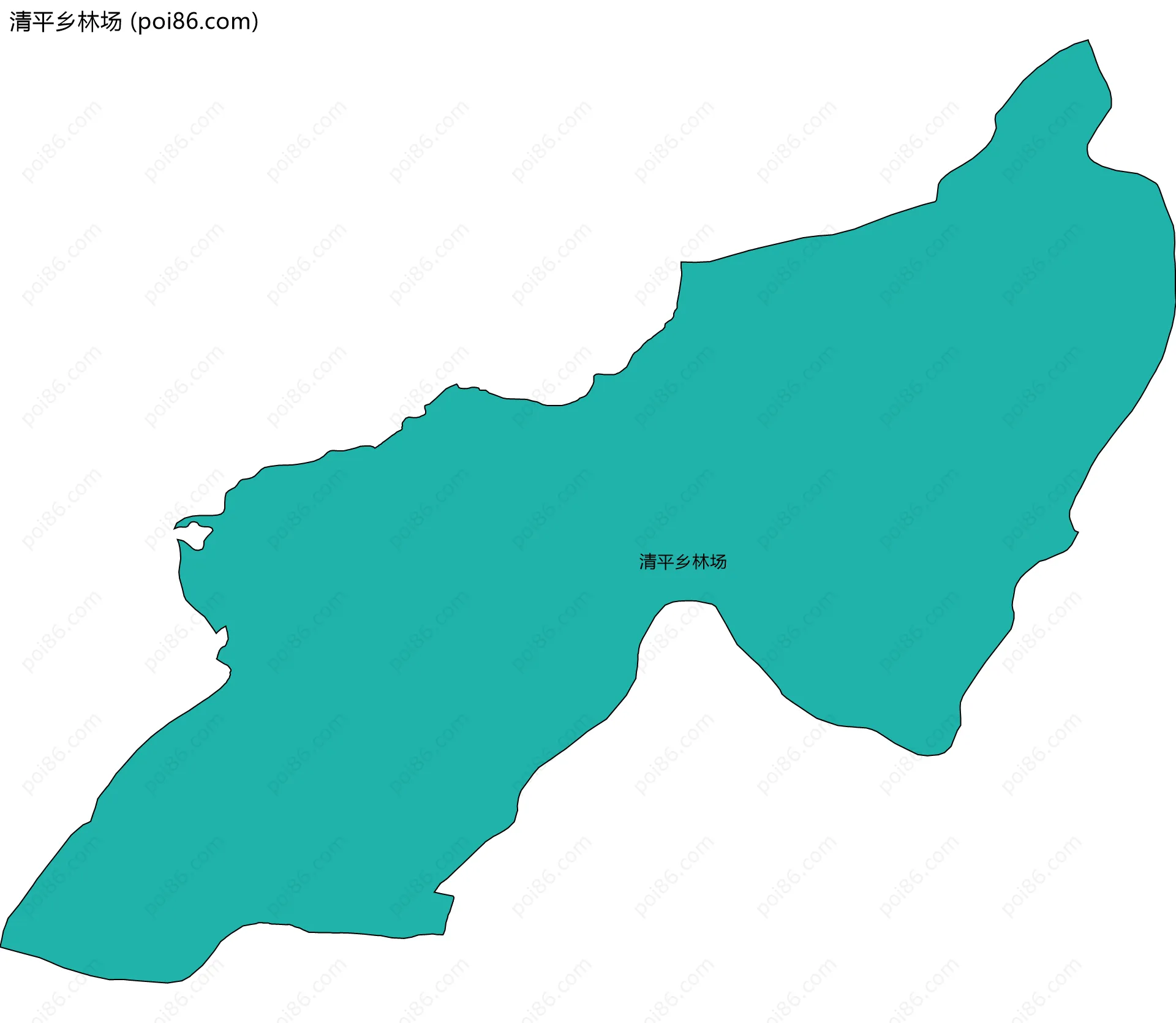 清平乡林场边界地图