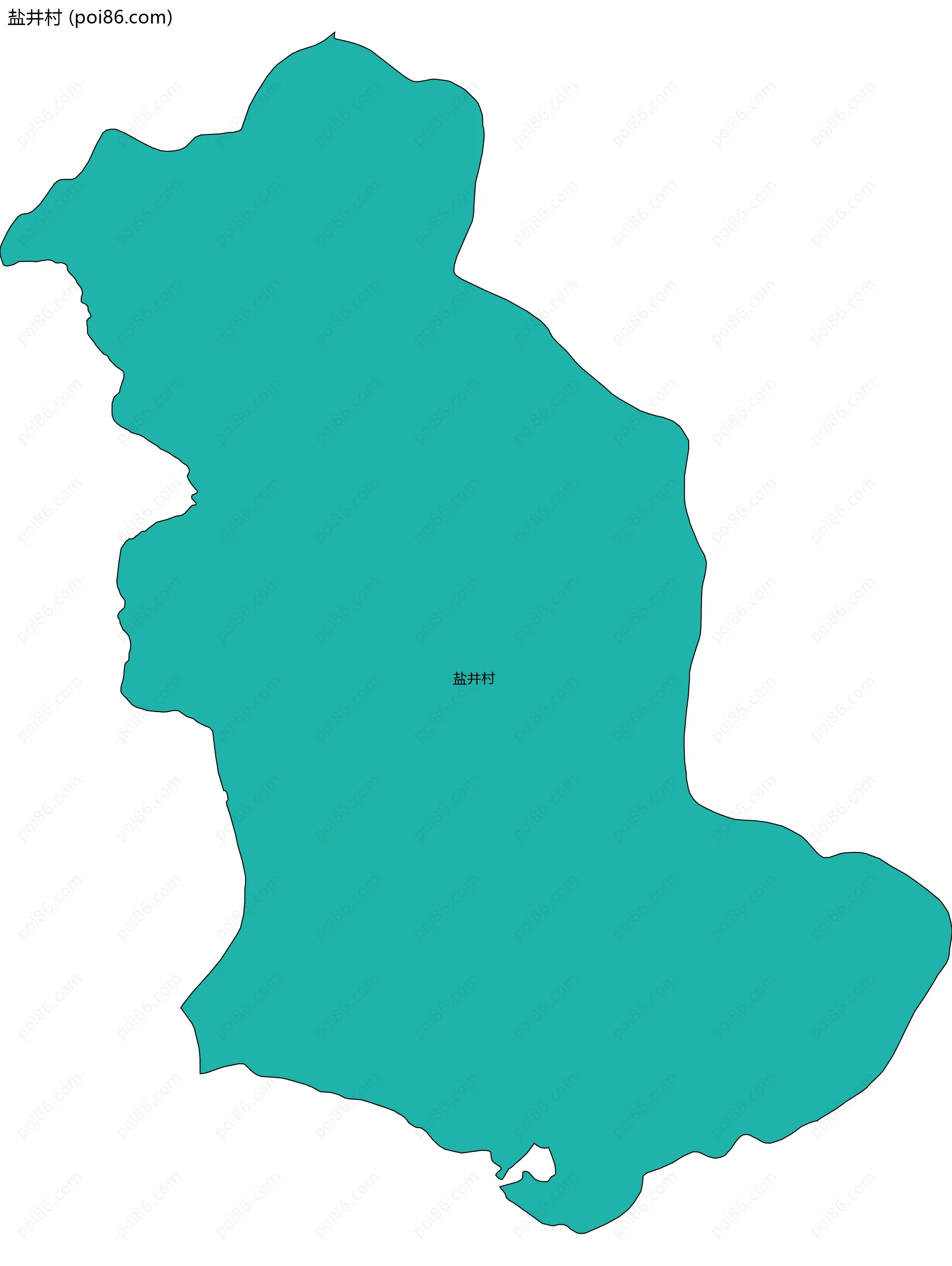 盐井村边界地图