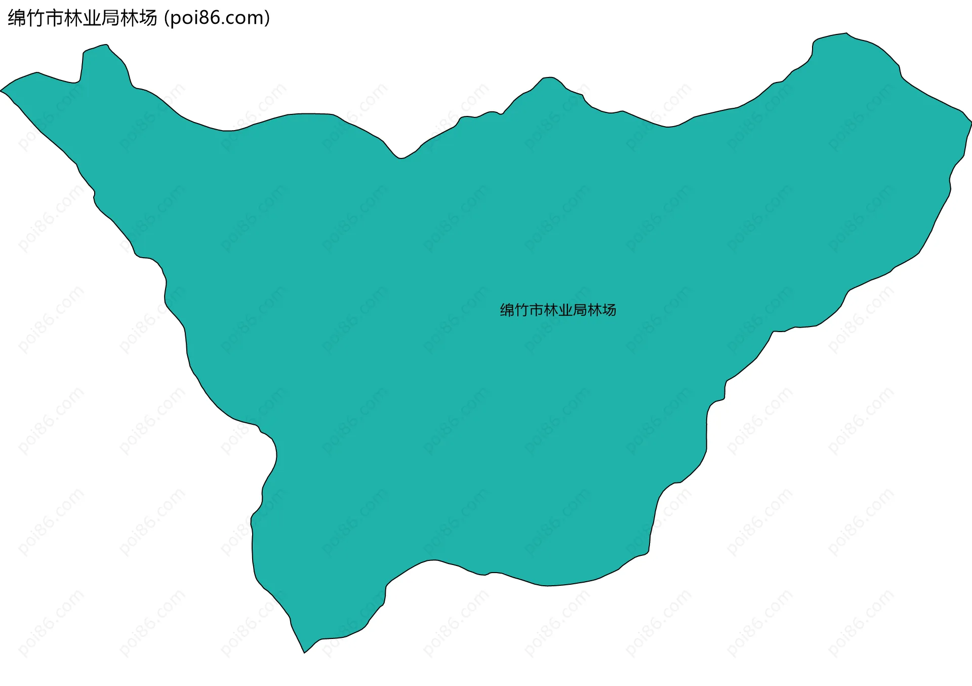 绵竹市林业局林场边界地图