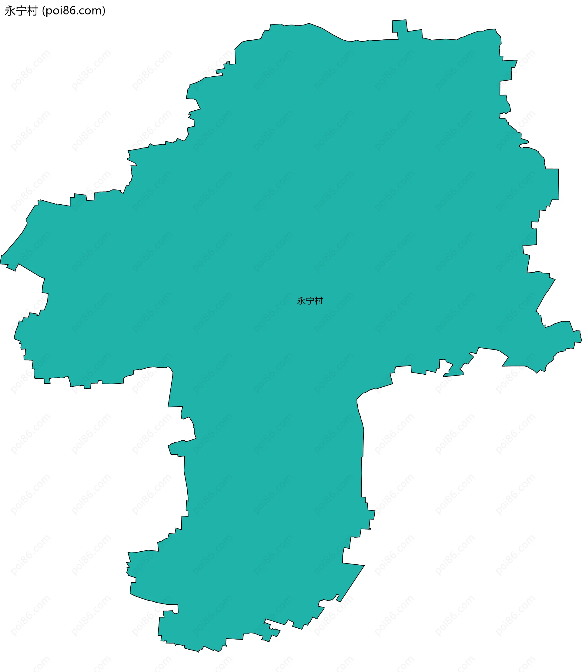 永宁村边界地图