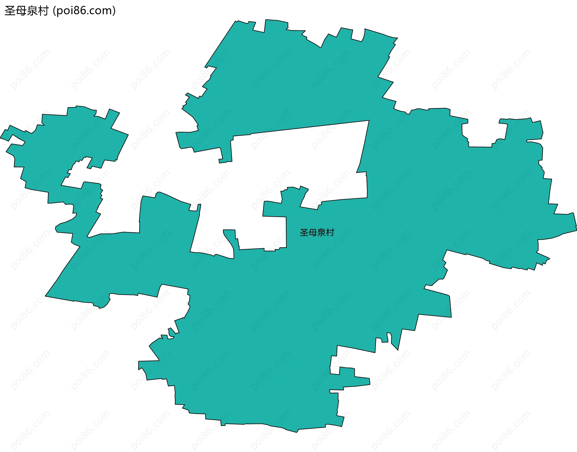 圣母泉村边界地图