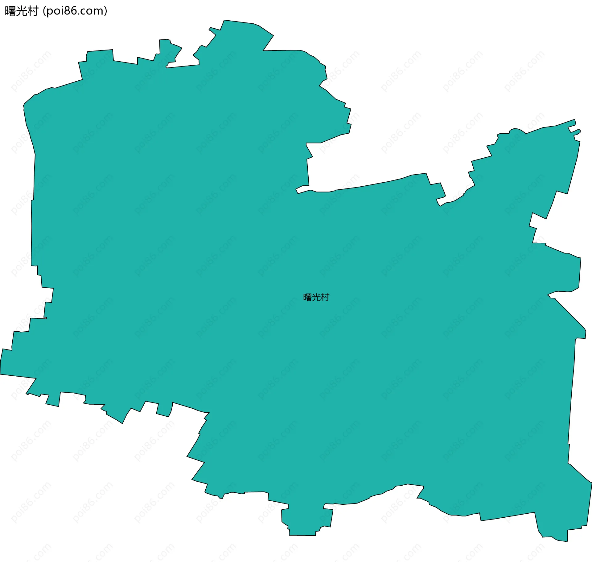 曙光村边界地图