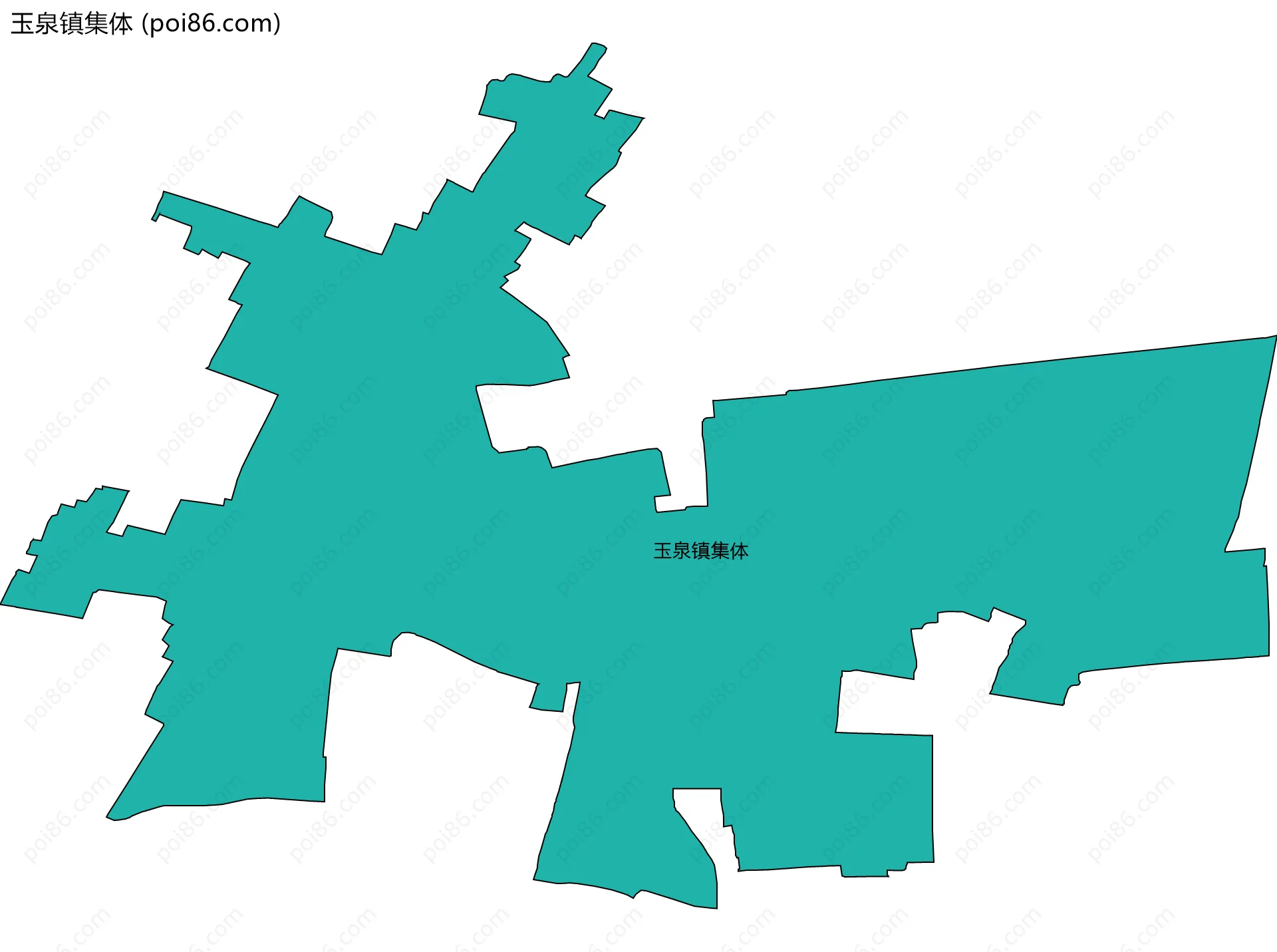 玉泉镇集体边界地图