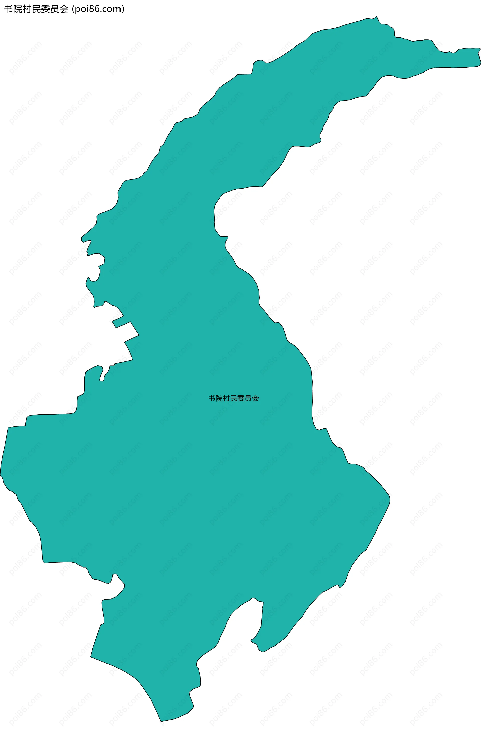 书院村民委员会边界地图