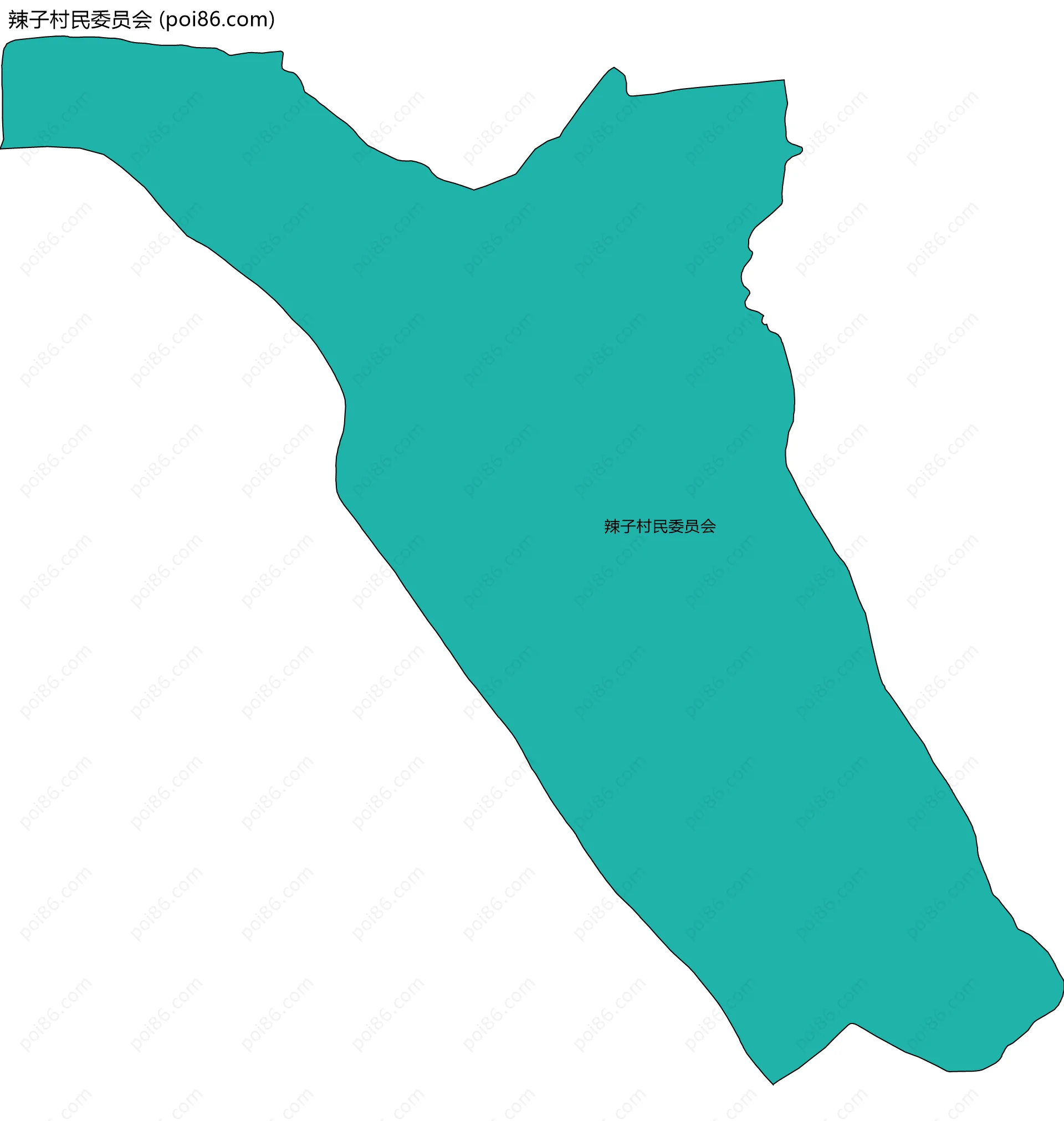 辣子村民委员会边界地图