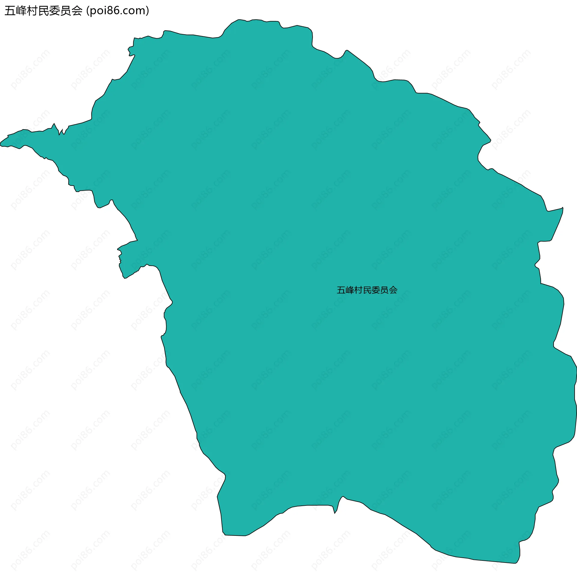 五峰村民委员会边界地图