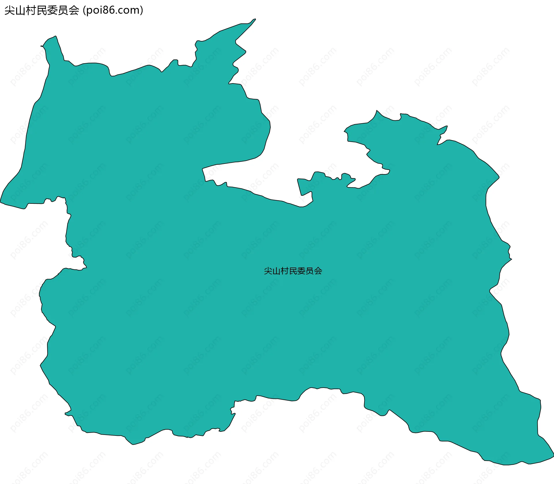尖山村民委员会边界地图