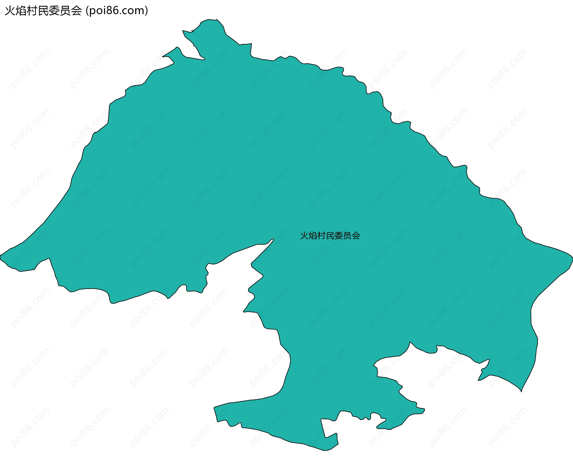 火焰村民委员会边界地图