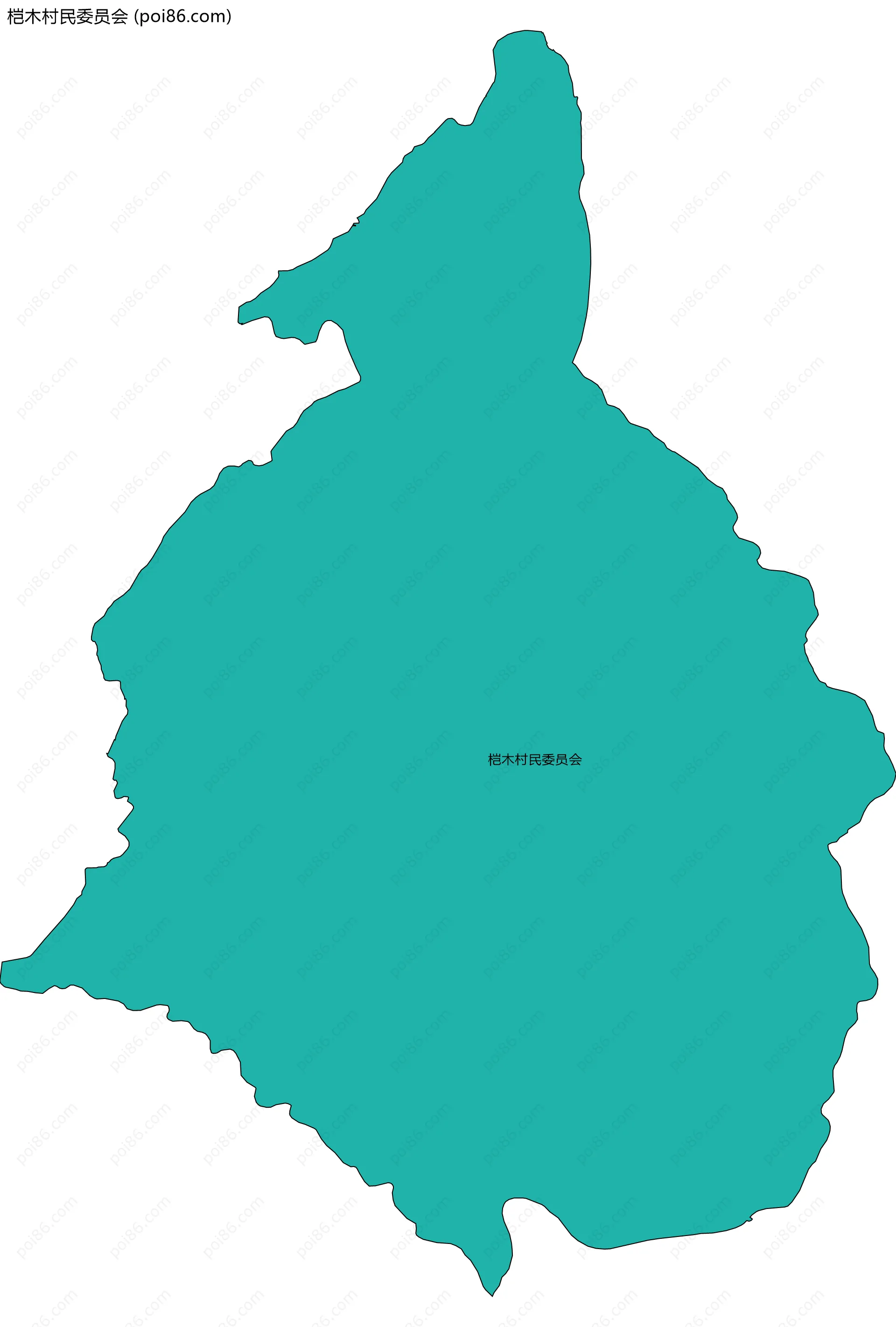 桤木村民委员会边界地图