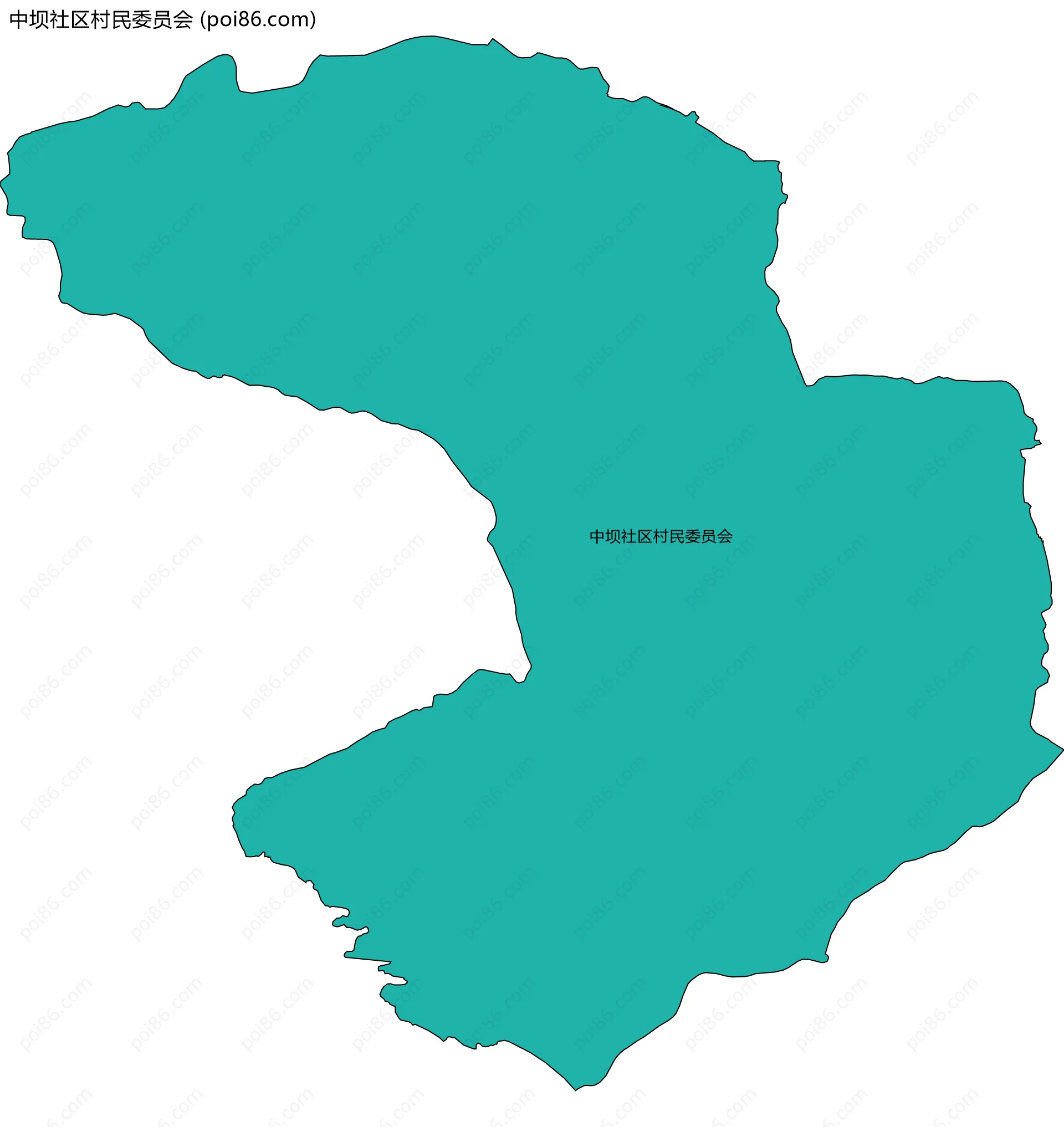 中坝社区村民委员会边界地图