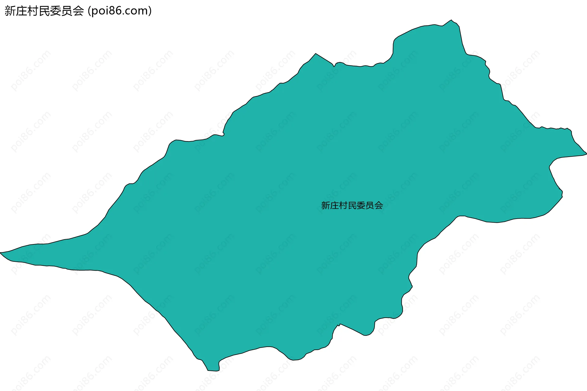新庄村民委员会边界地图