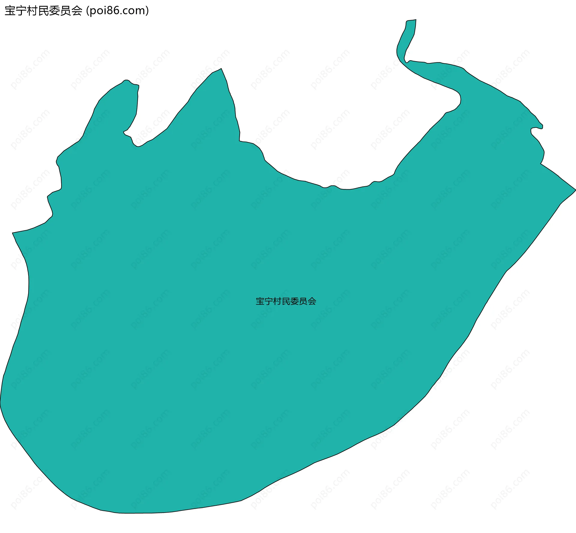 宝宁村民委员会边界地图