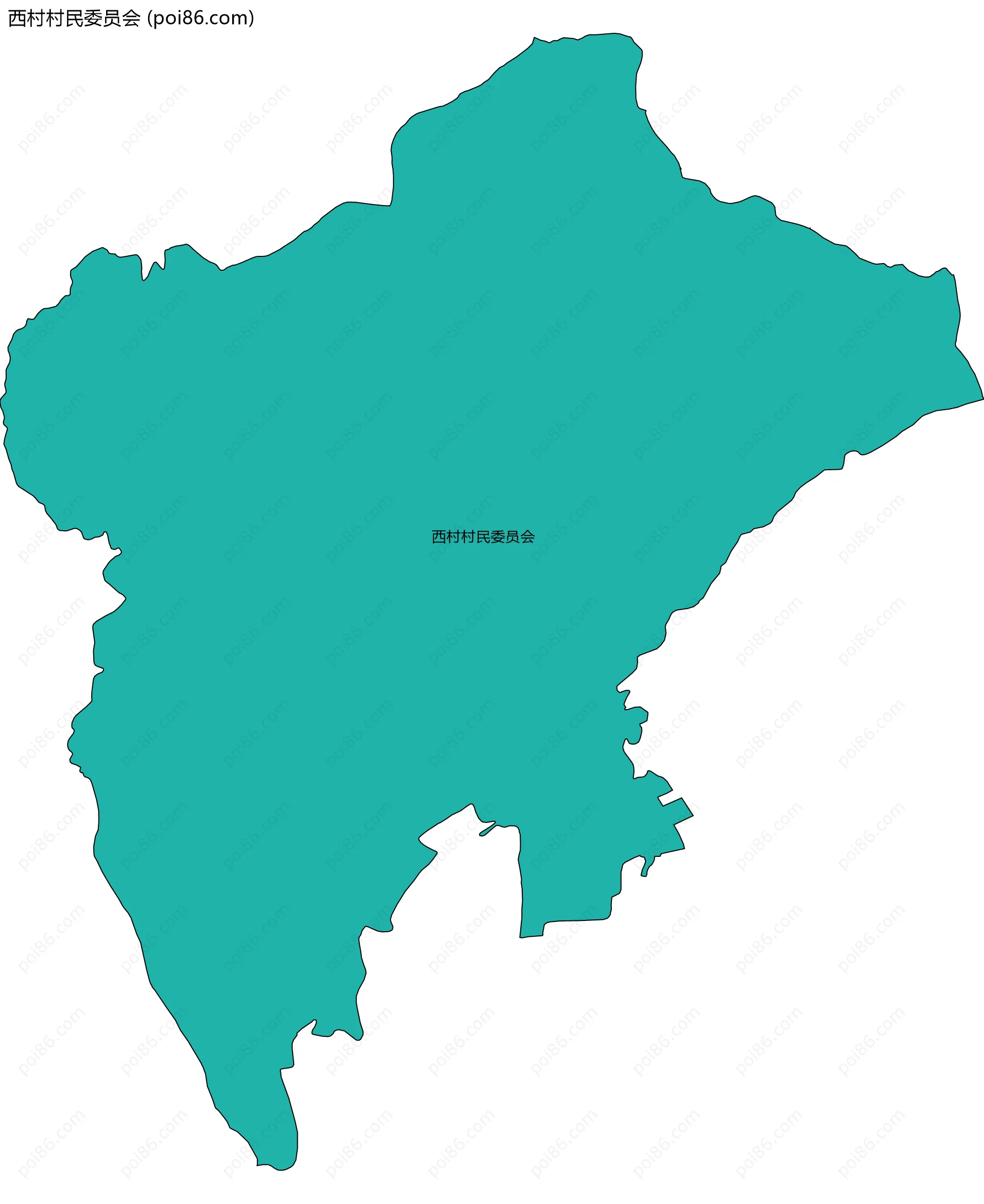 西村村民委员会边界地图