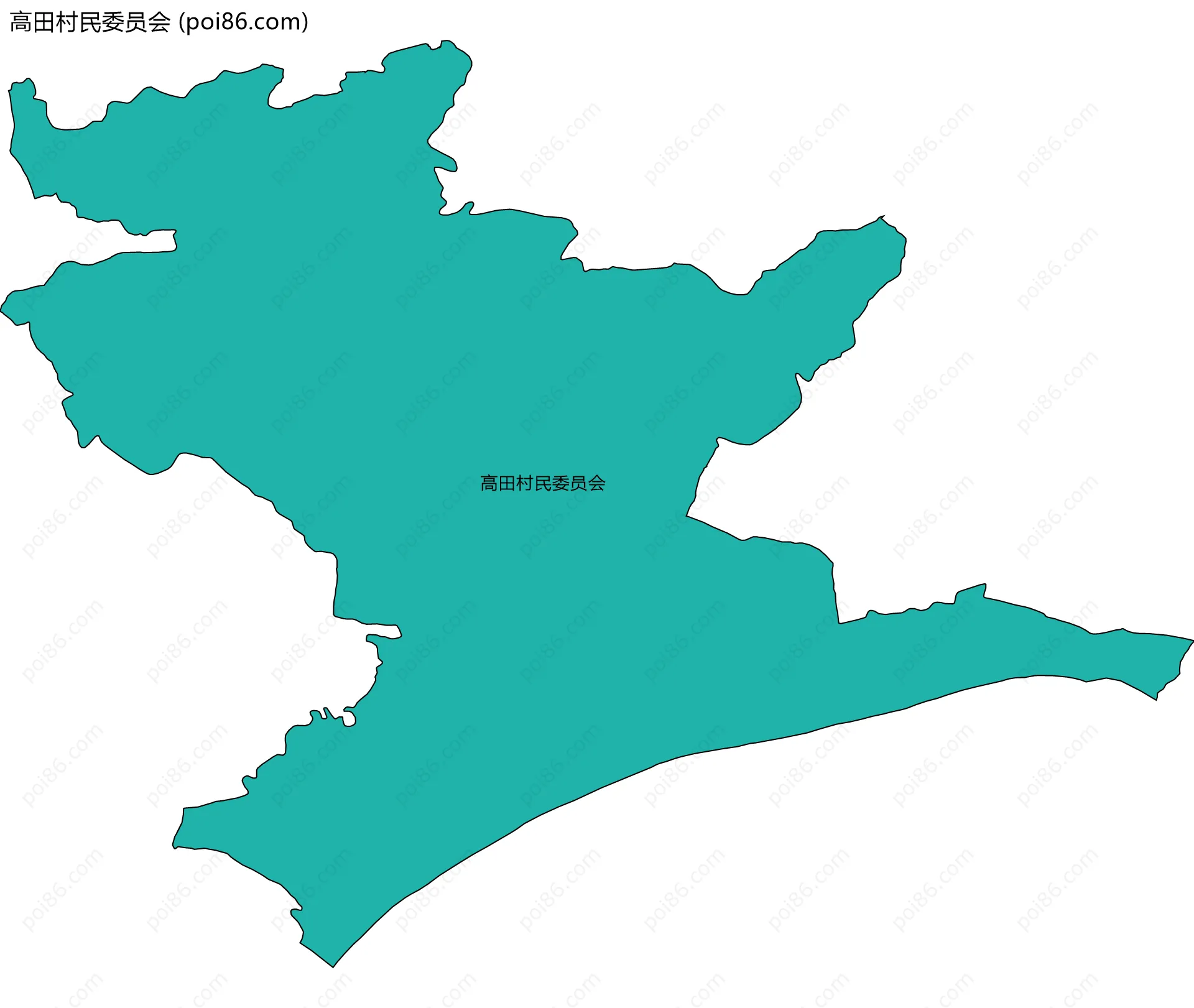 高田村民委员会边界地图