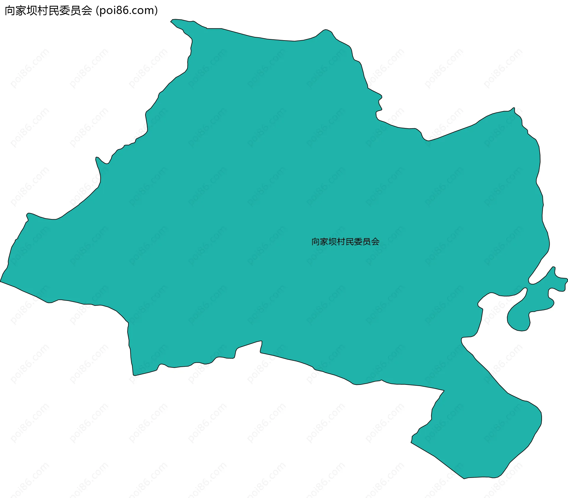 向家坝村民委员会边界地图