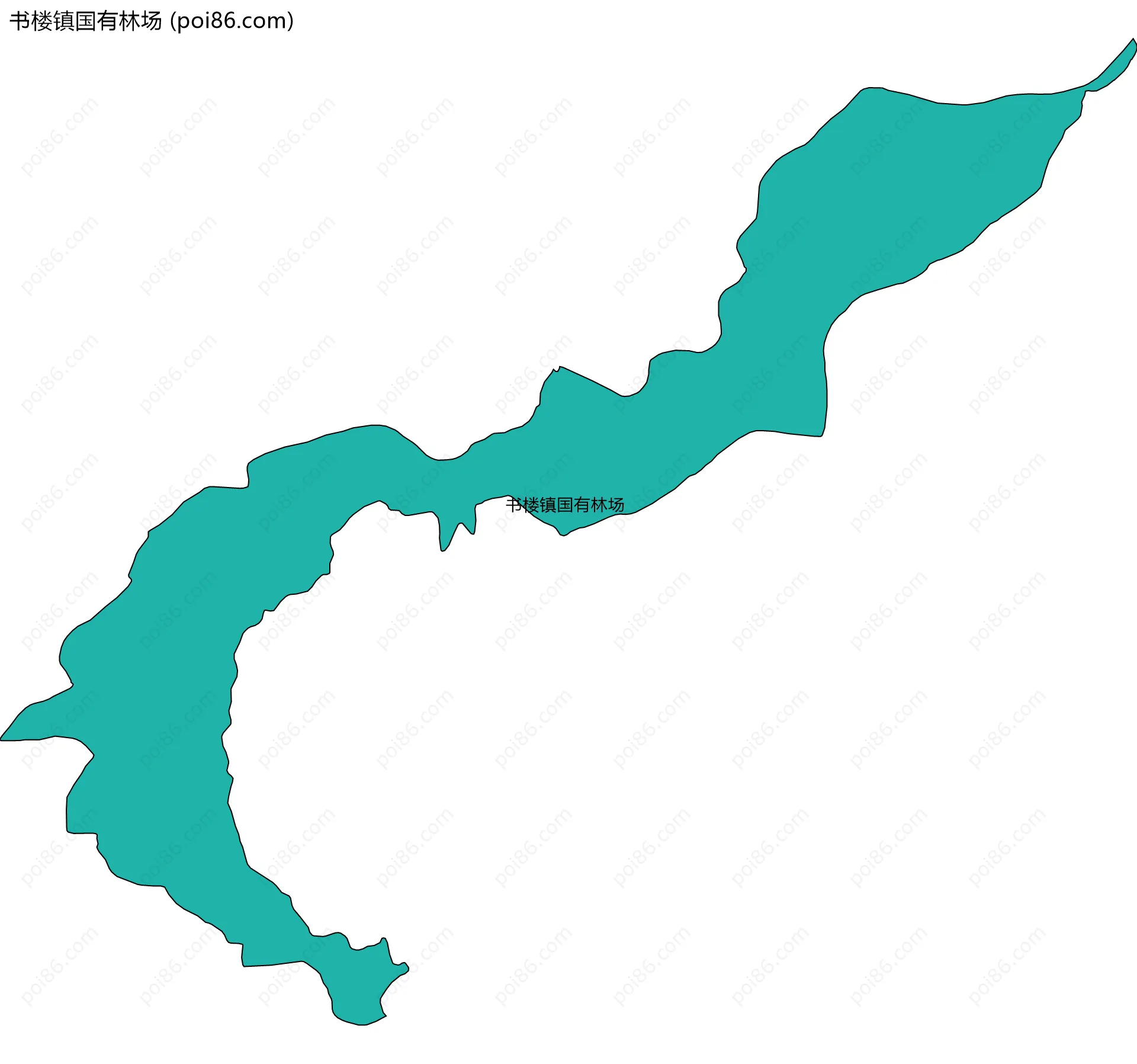 书楼镇国有林场边界地图