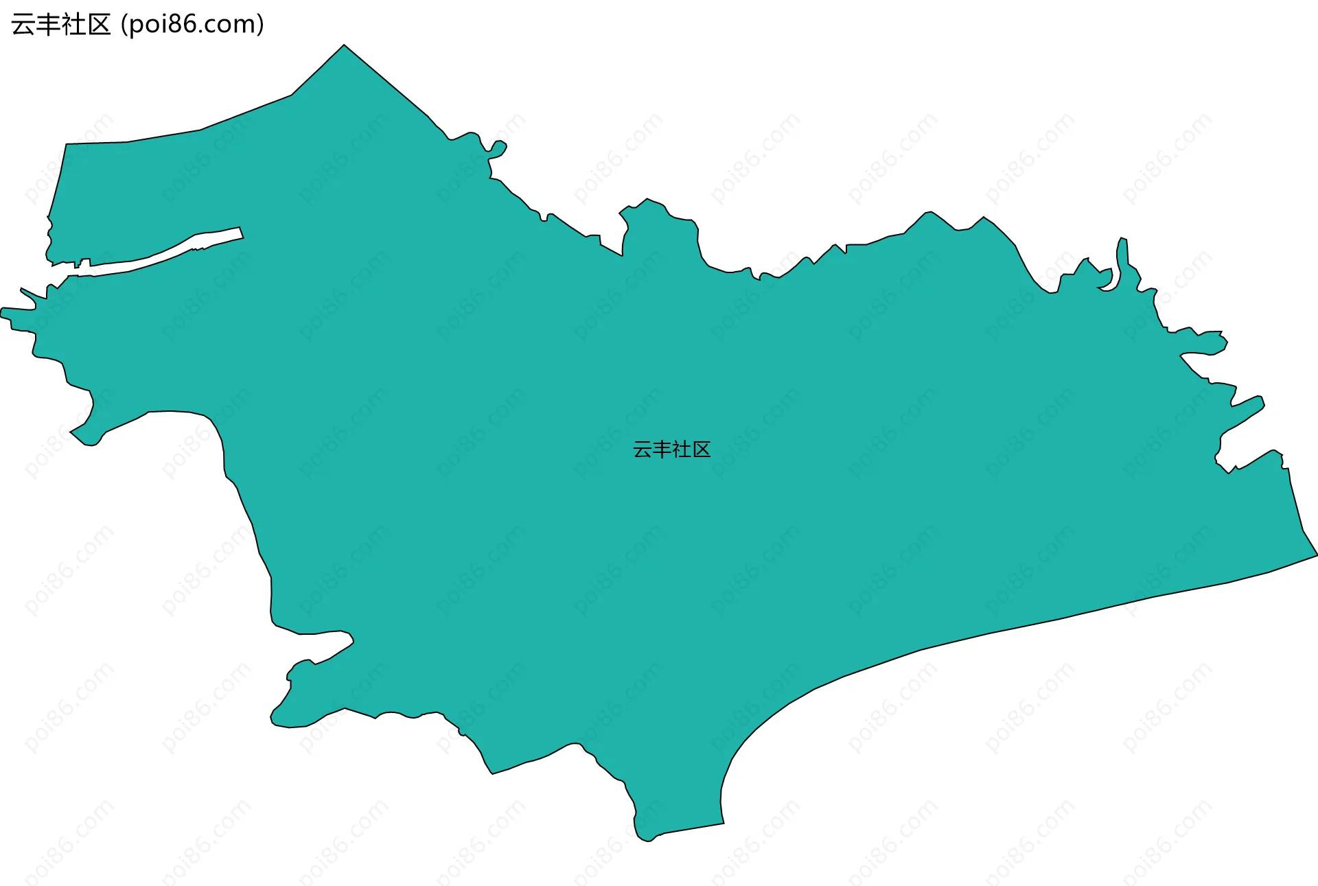 云丰社区边界地图