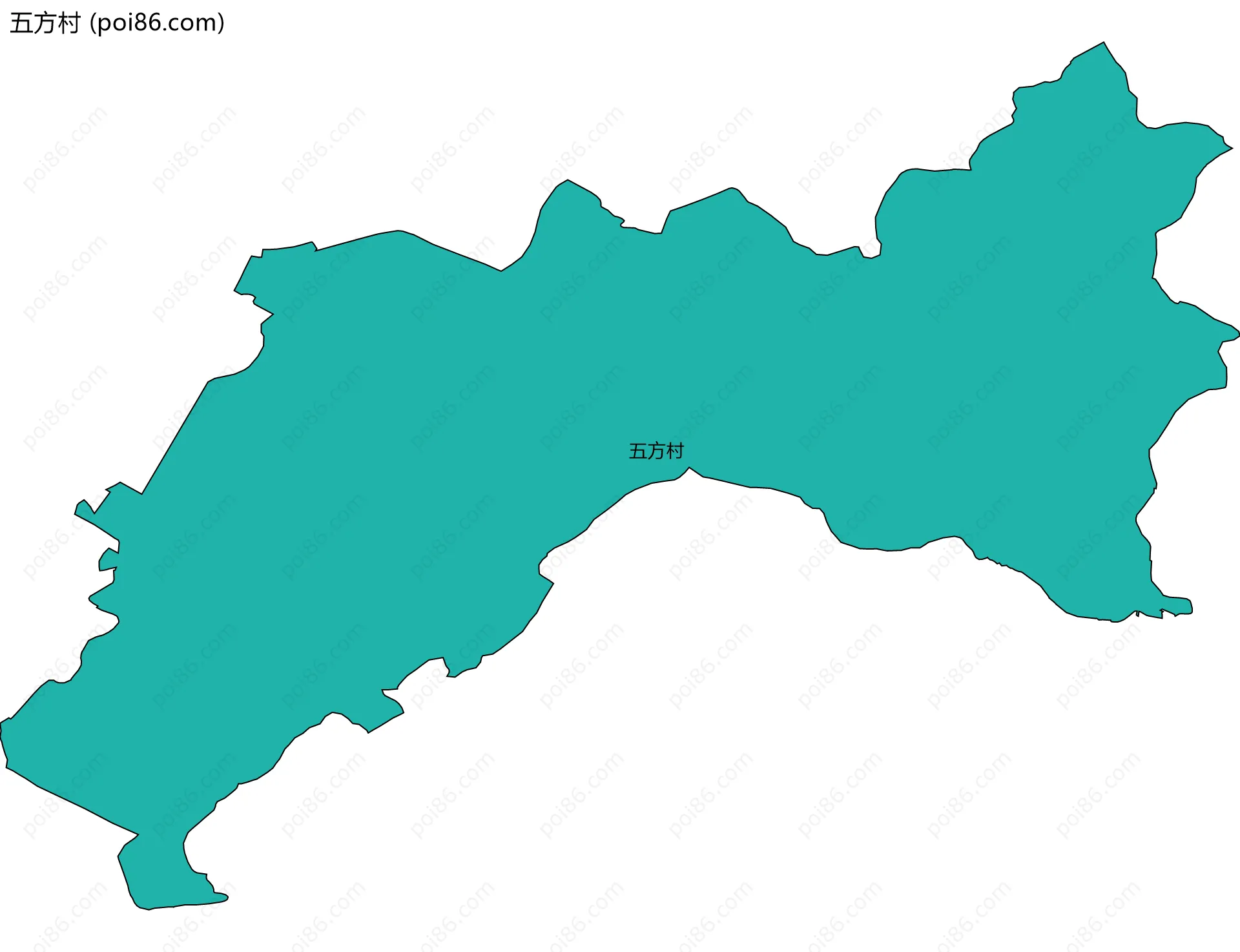 五方村边界地图