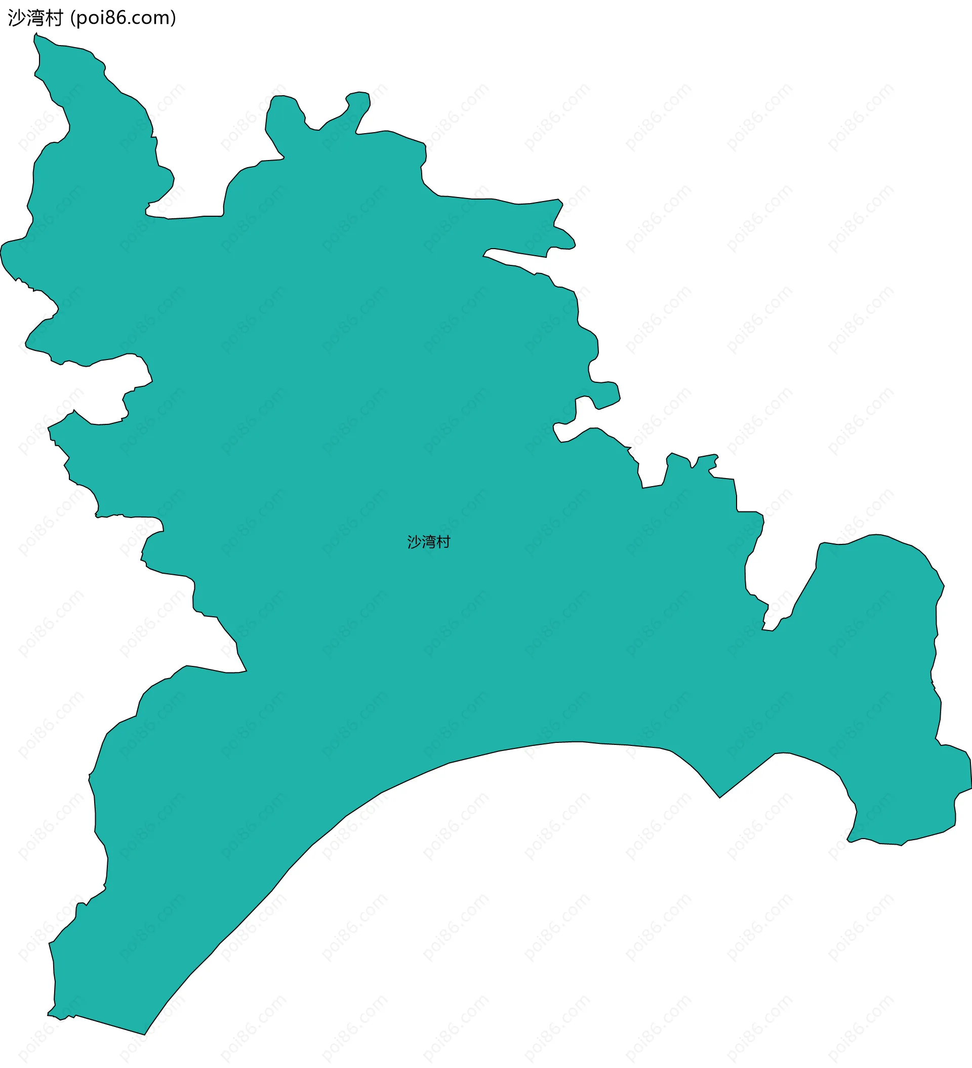 沙湾村边界地图