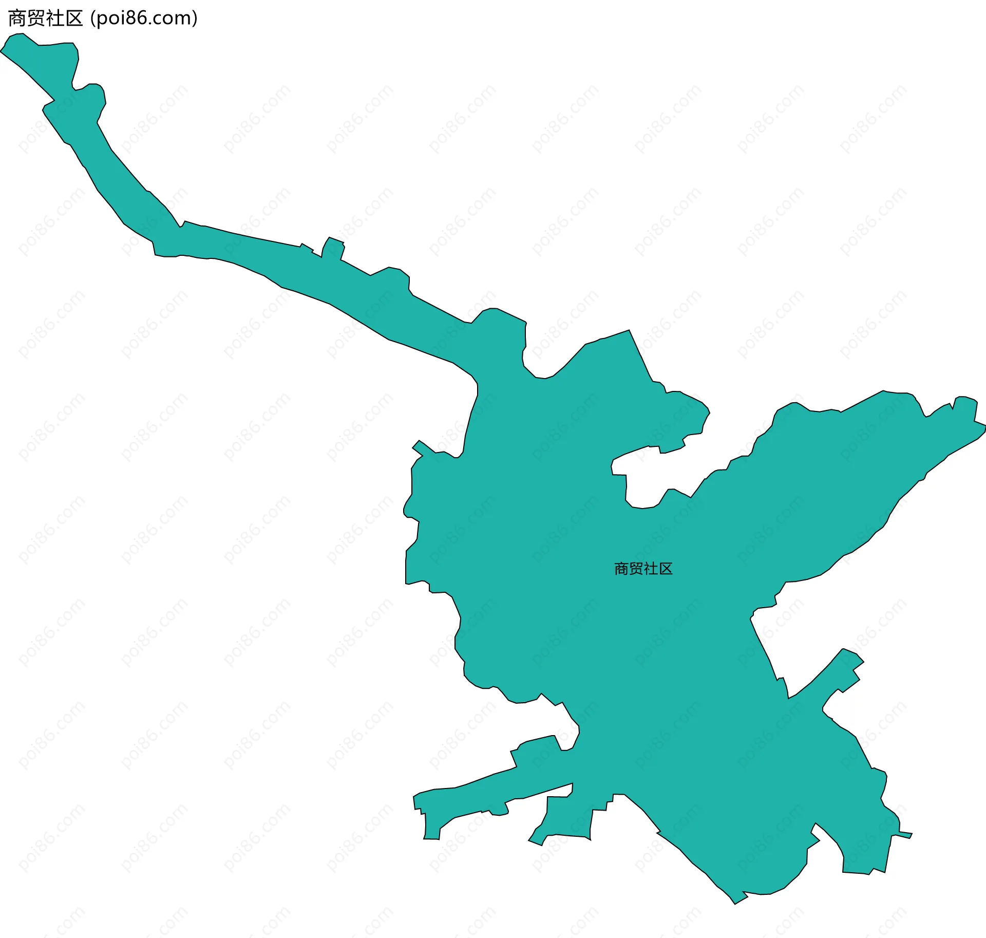 商贸社区边界地图