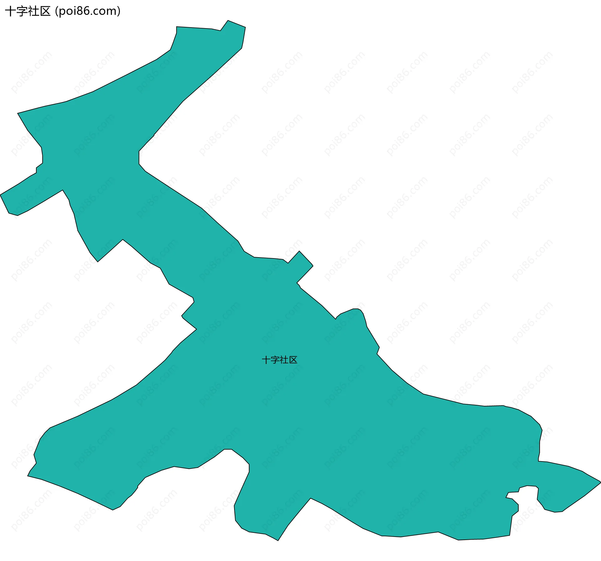 十字社区边界地图