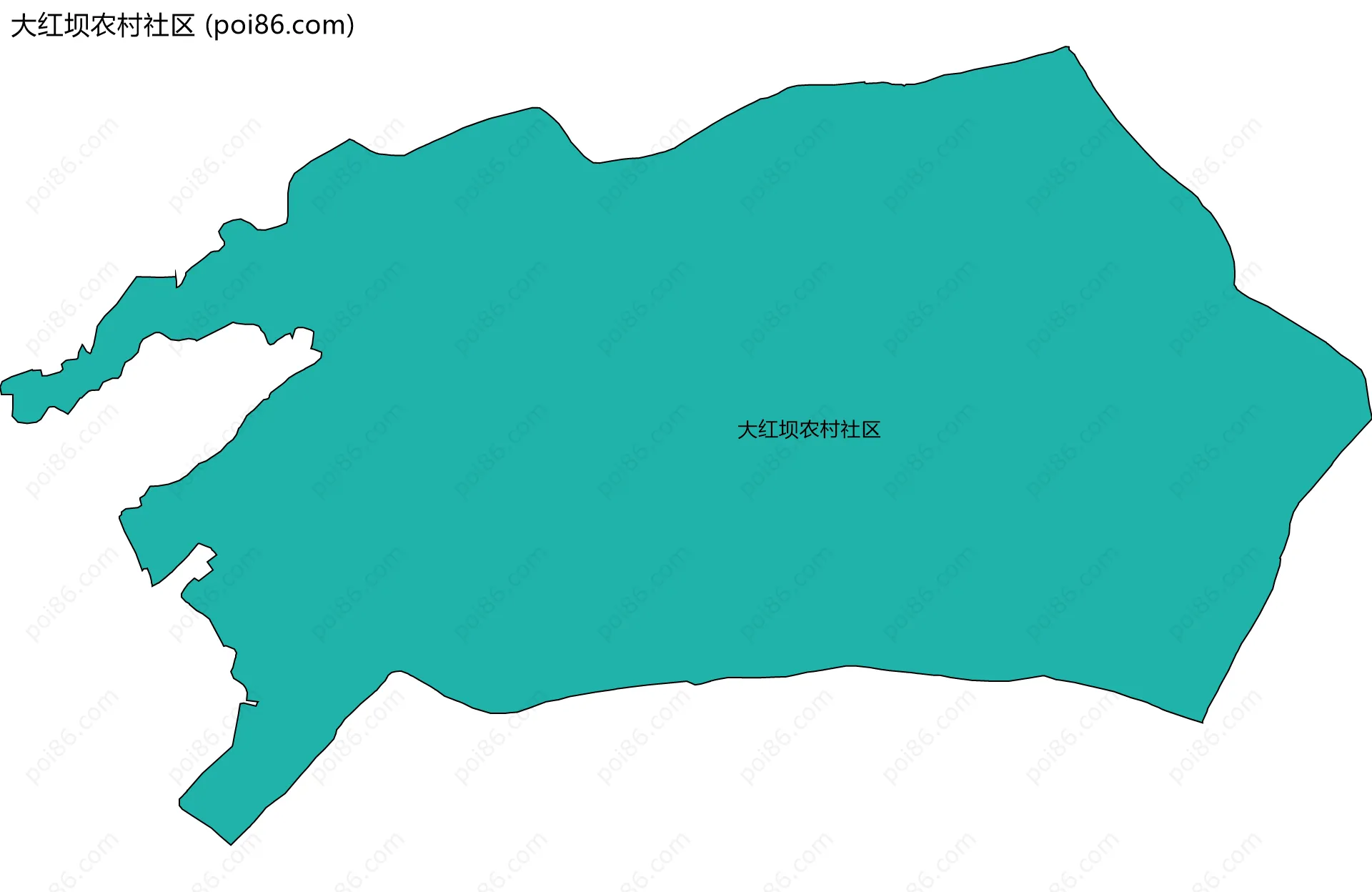 大红坝农村社区边界地图