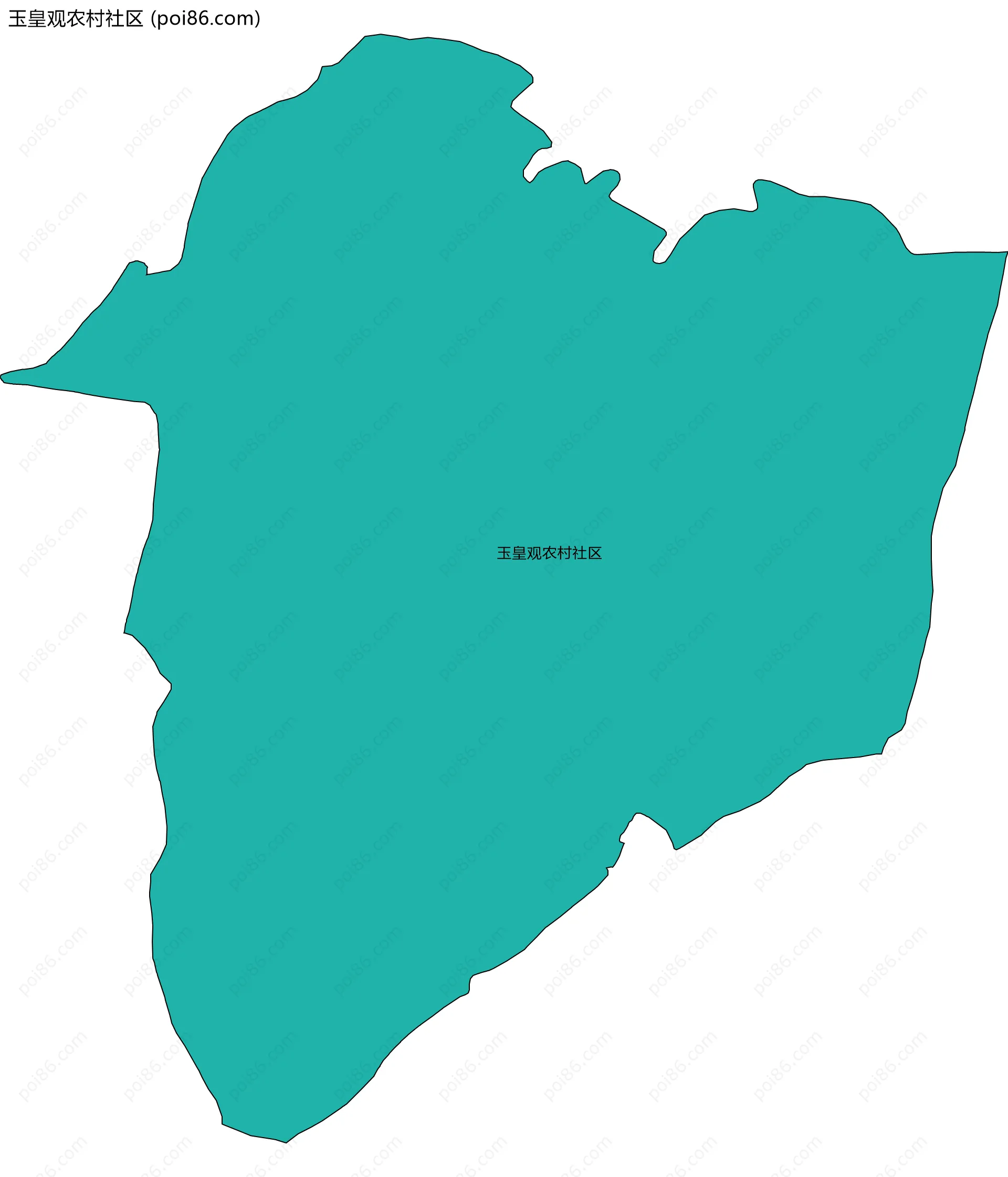 玉皇观农村社区边界地图