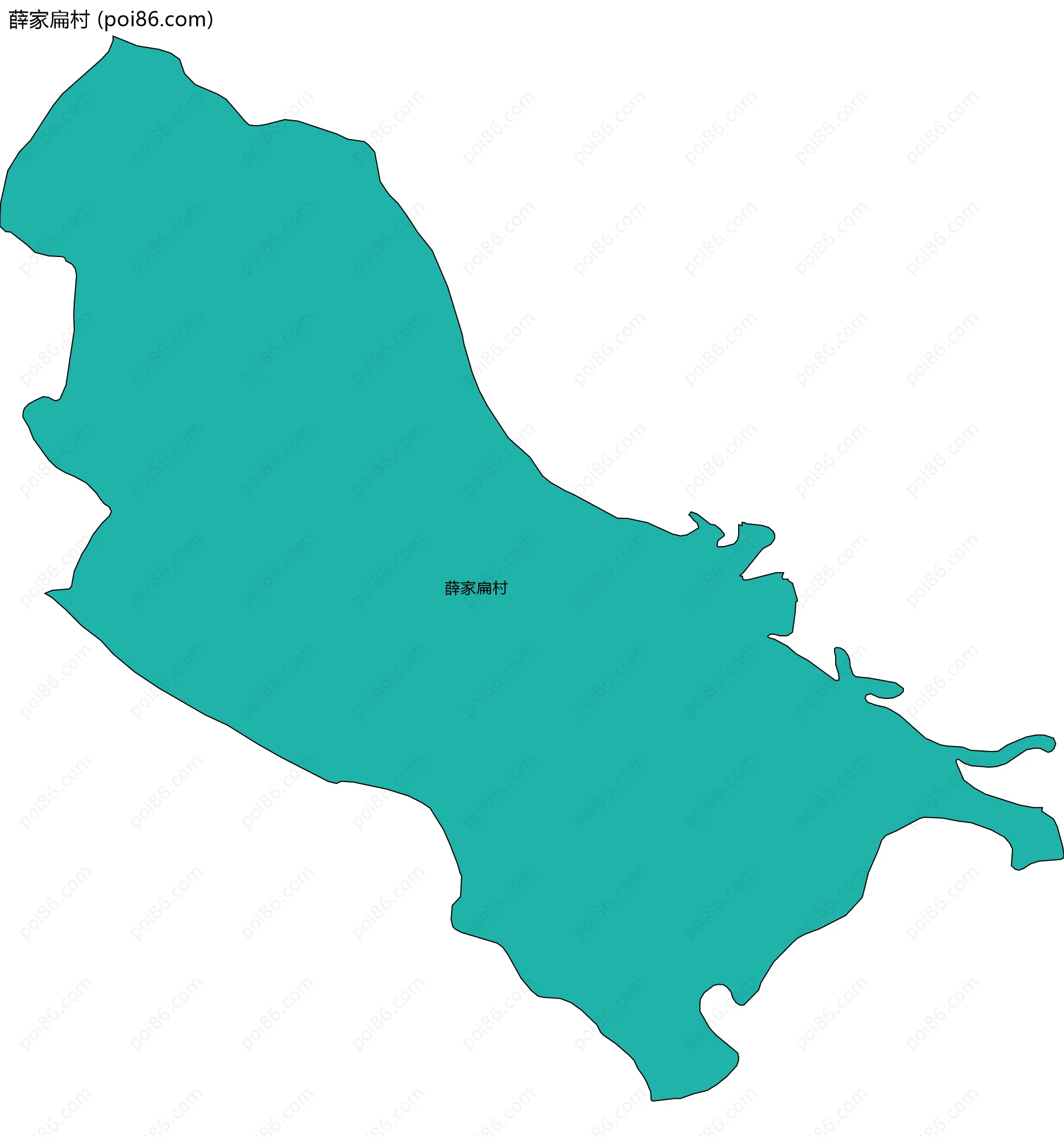 薛家扁村边界地图