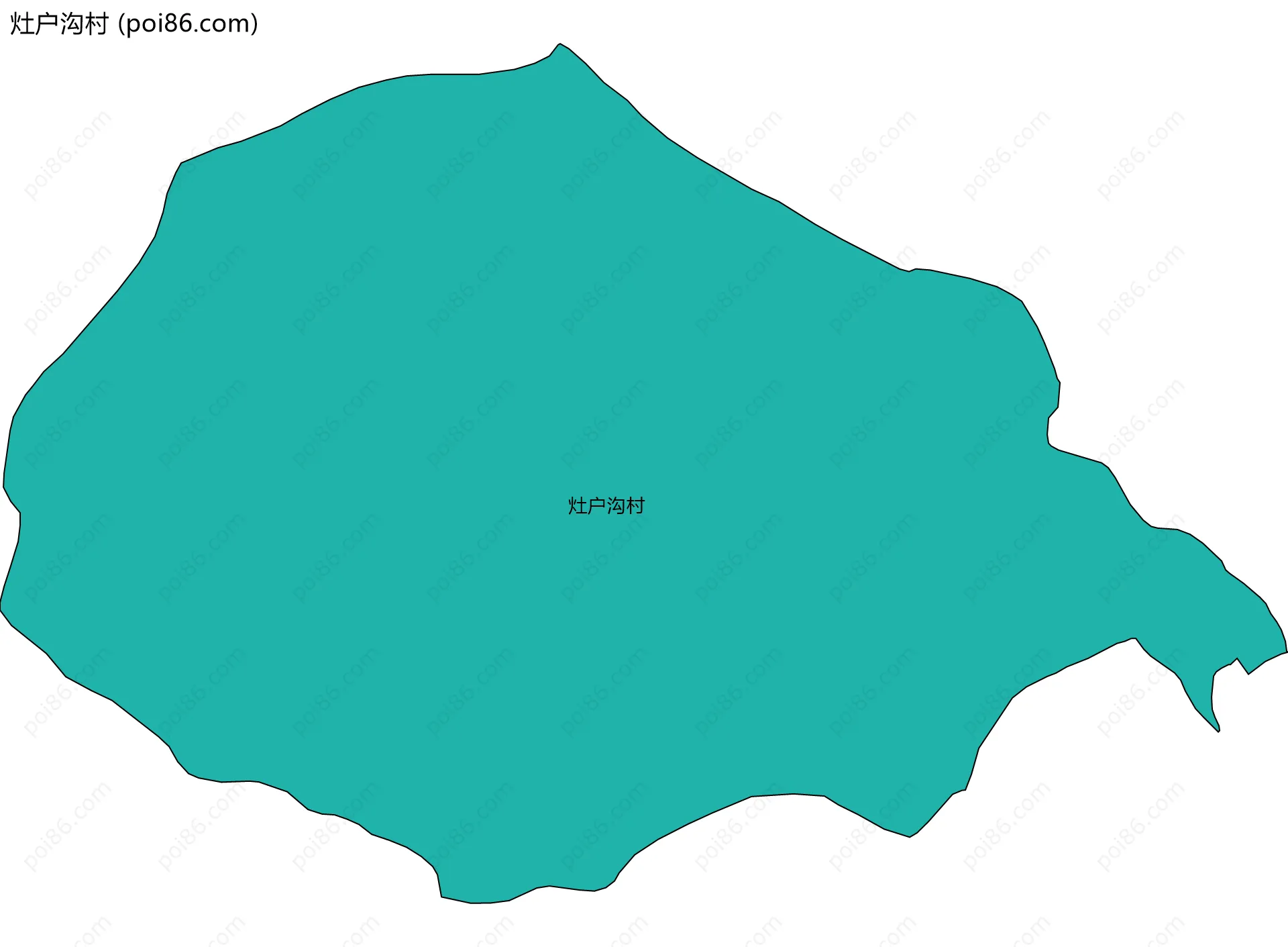 灶户沟村边界地图