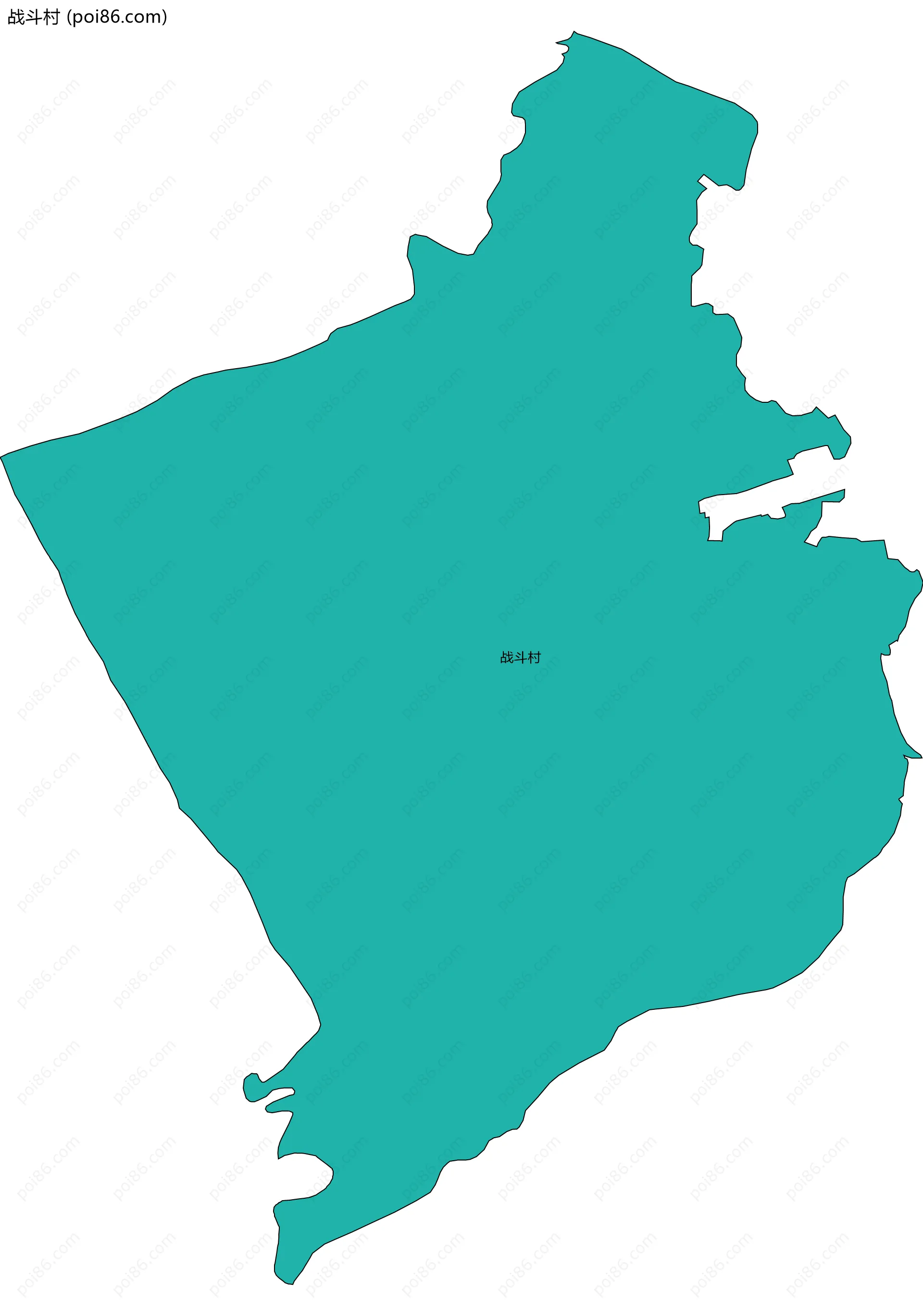 战斗村边界地图