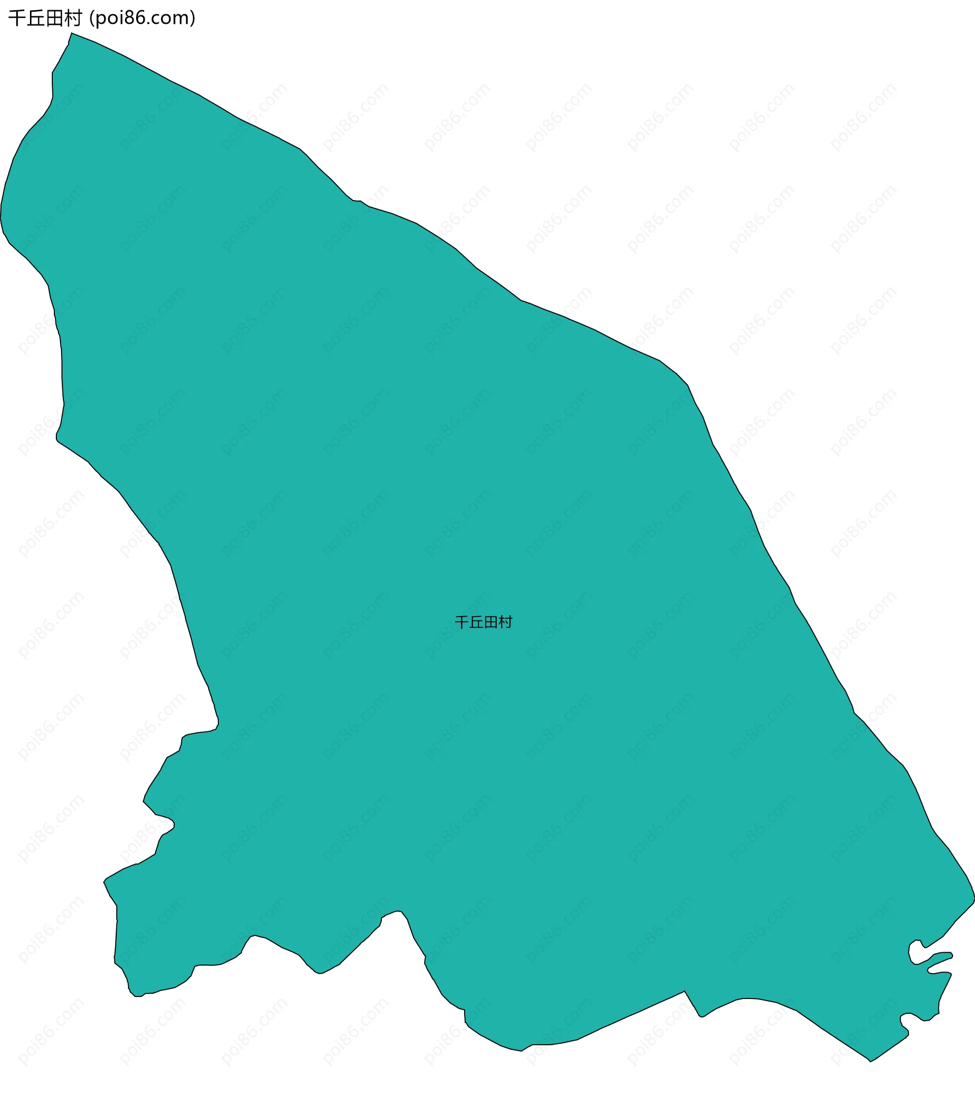 千丘田村边界地图