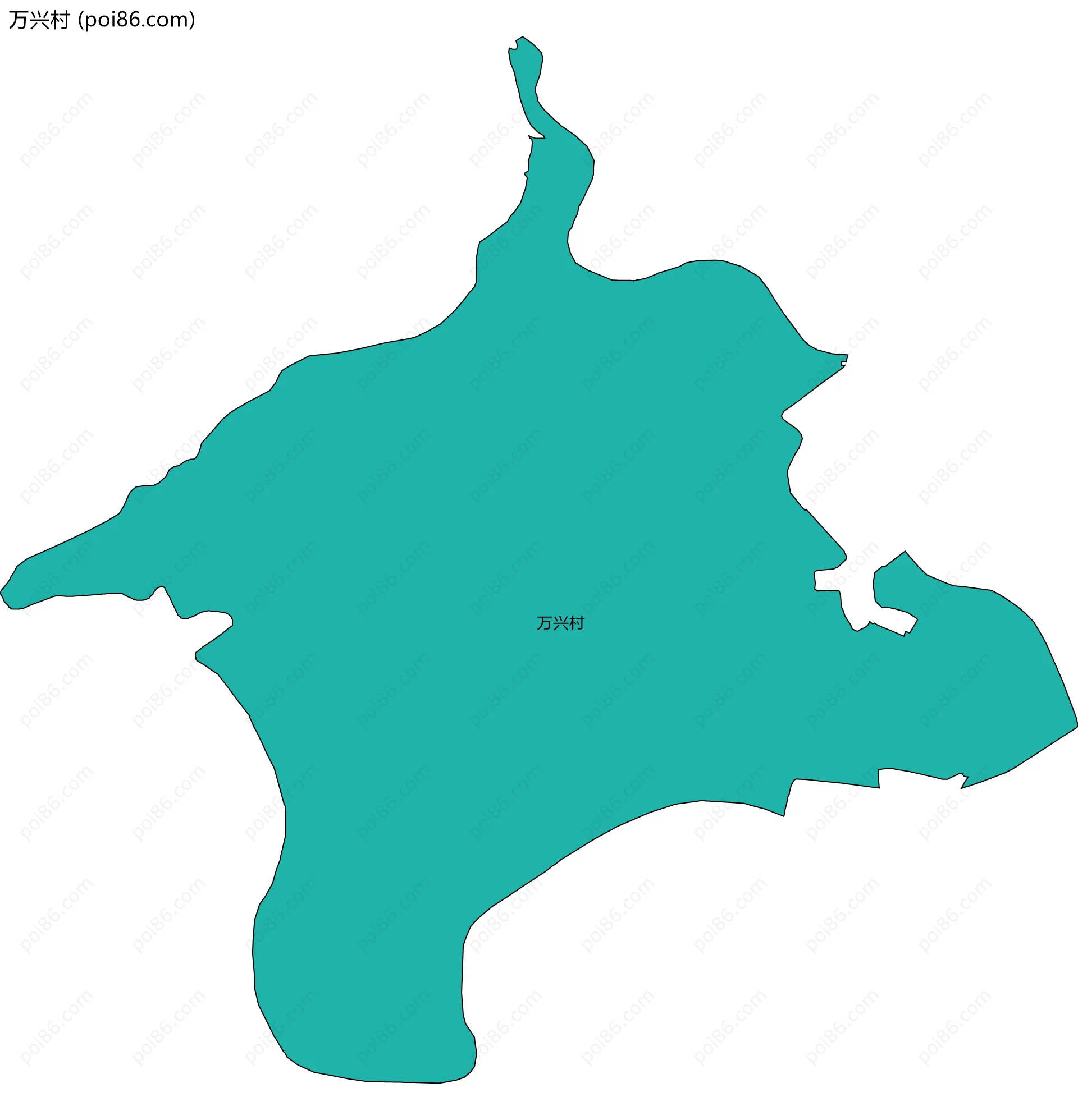 万兴村边界地图