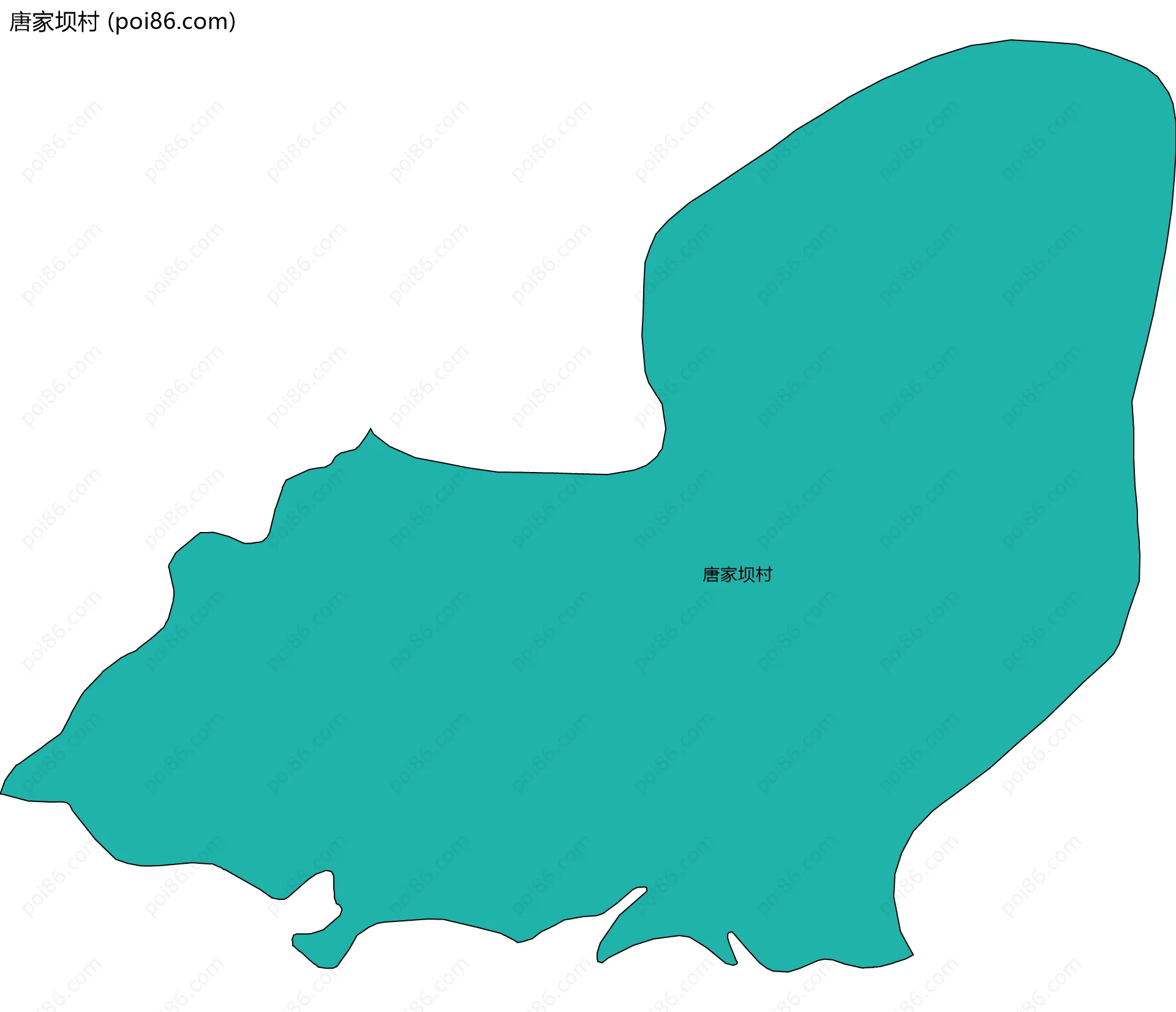 唐家坝村边界地图