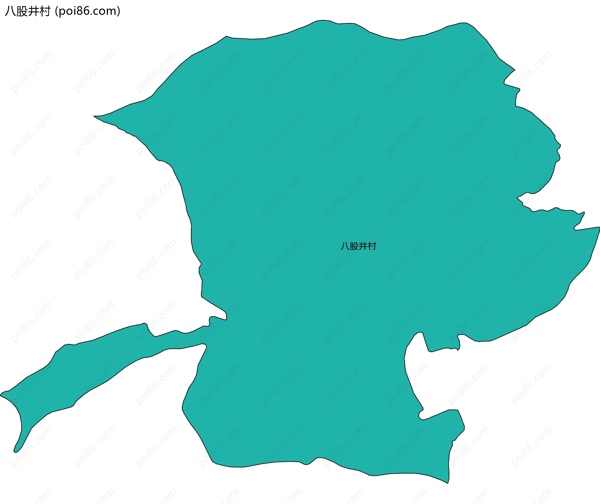 八股井村边界地图