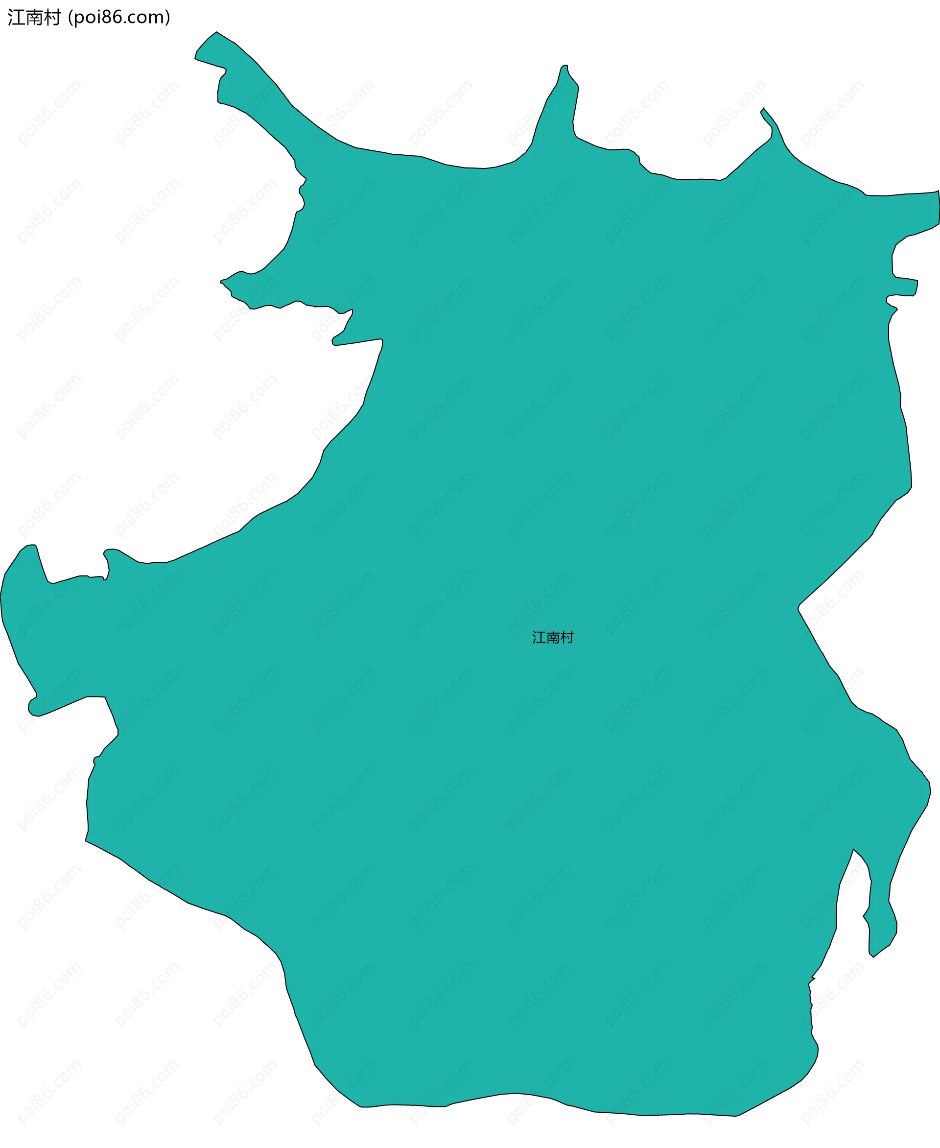 江南村边界地图