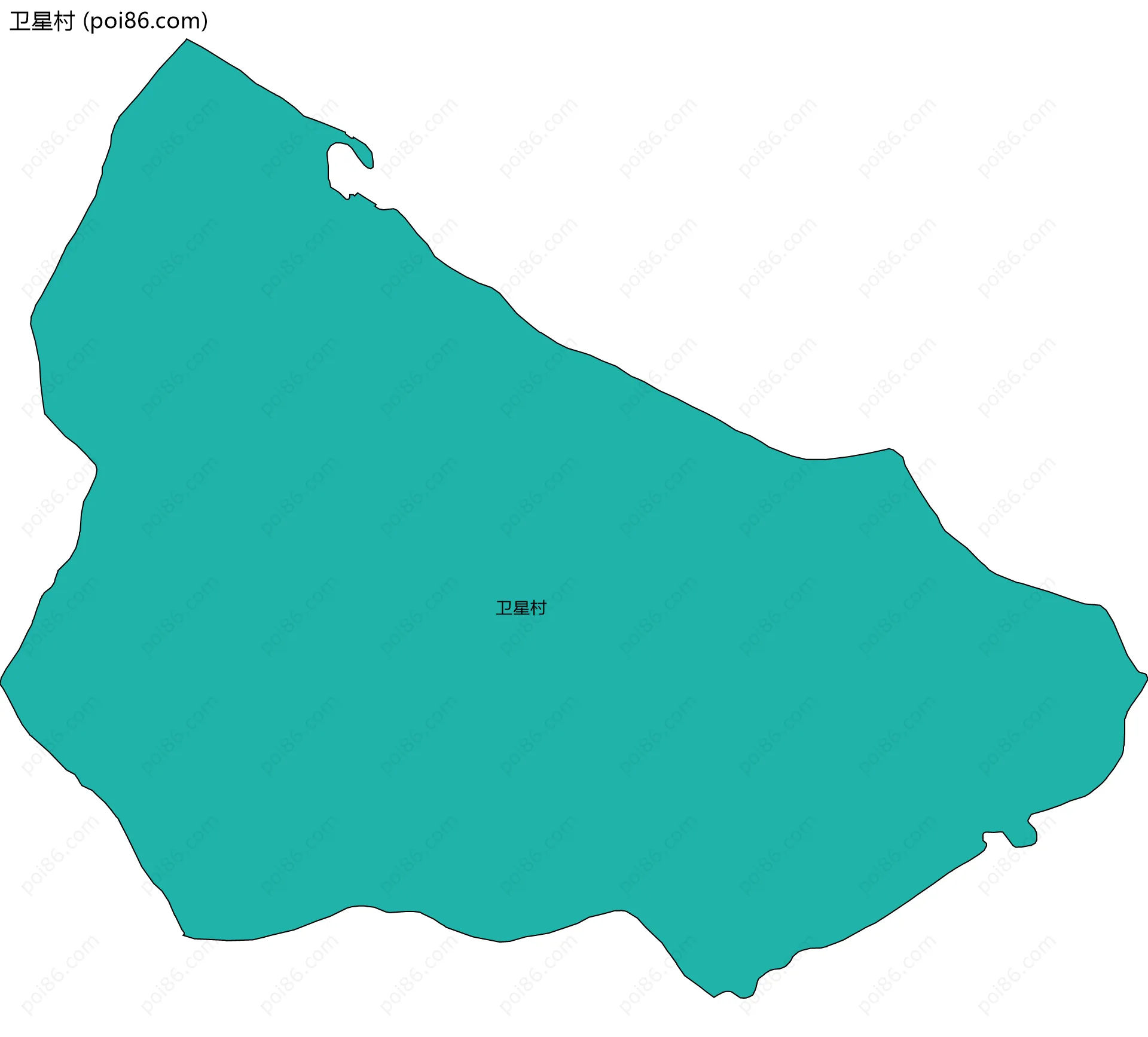 卫星村边界地图