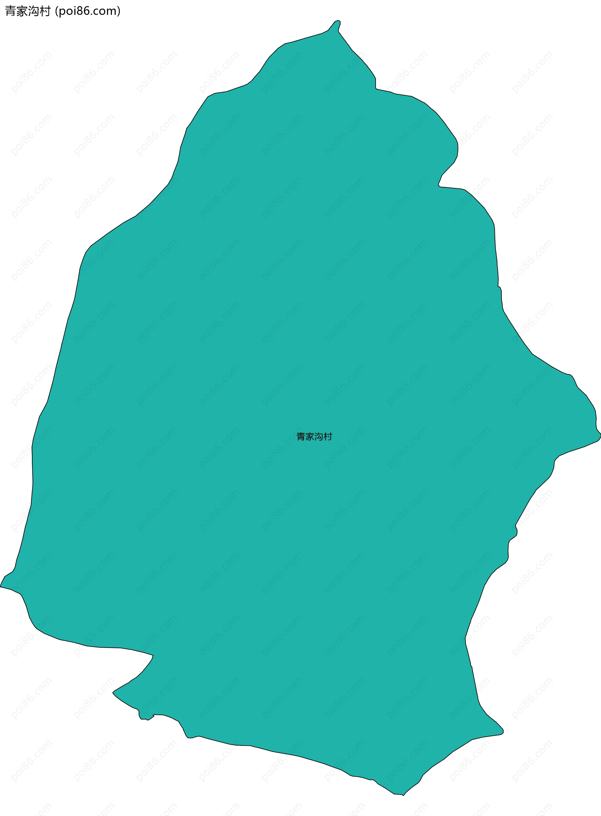 青家沟村边界地图