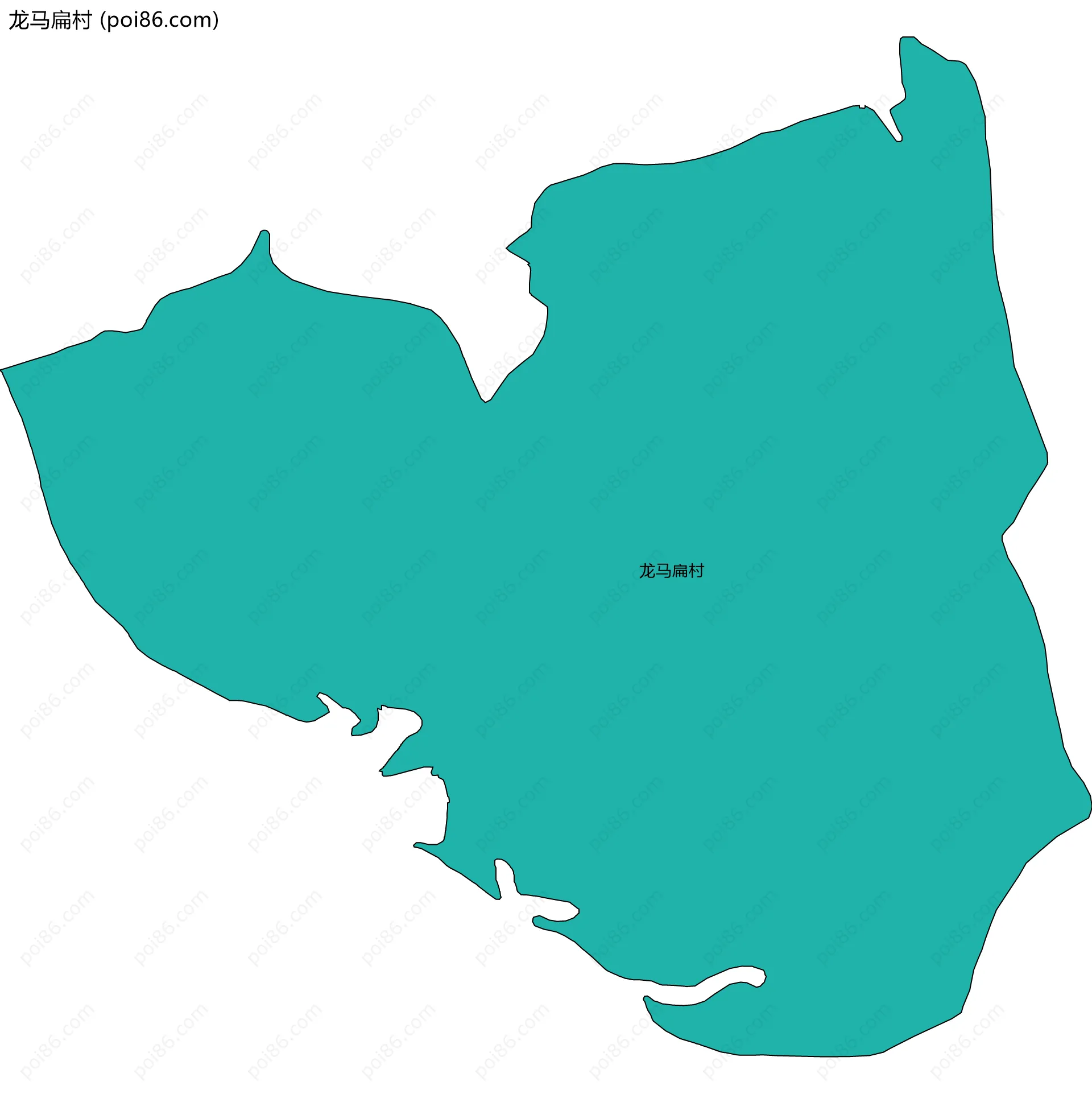 龙马扁村边界地图