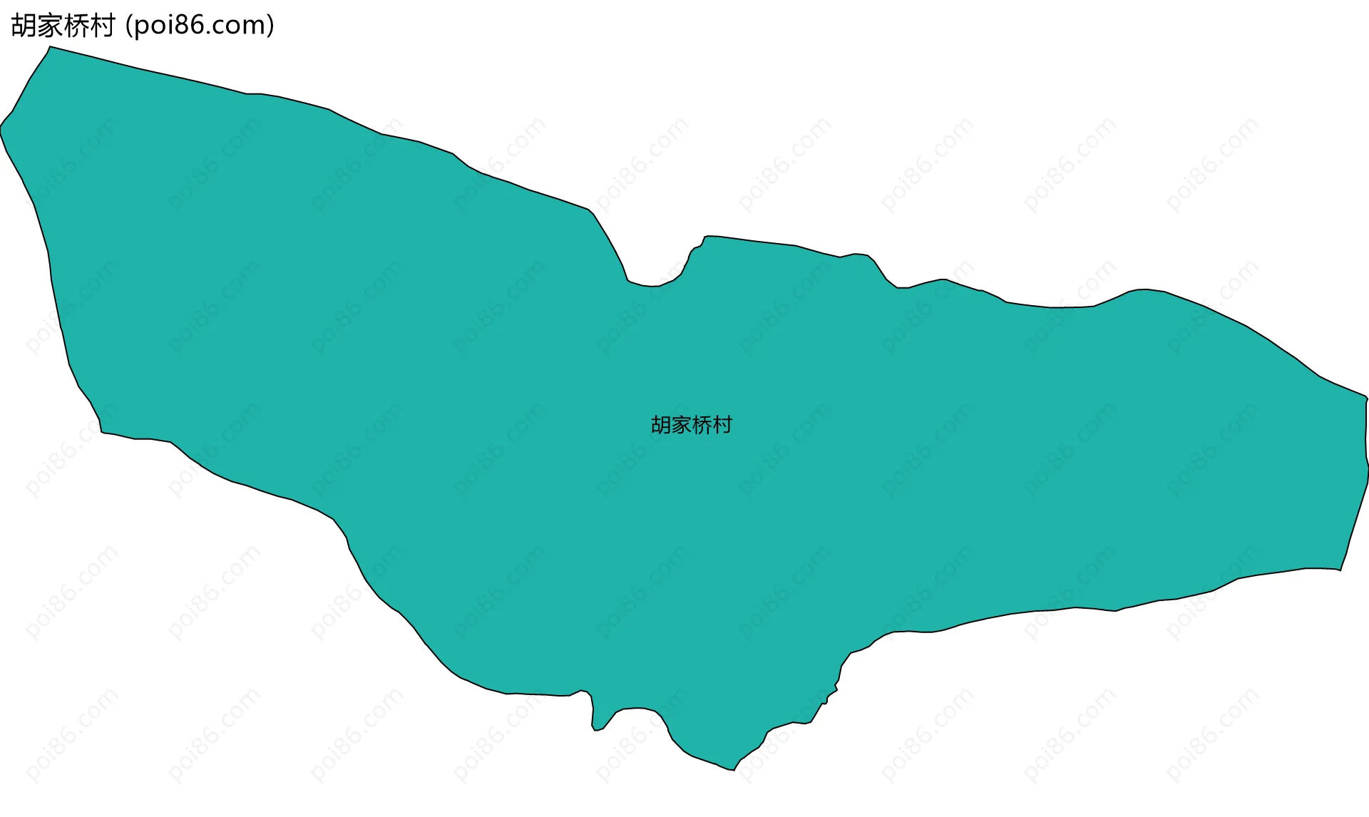 胡家桥村边界地图