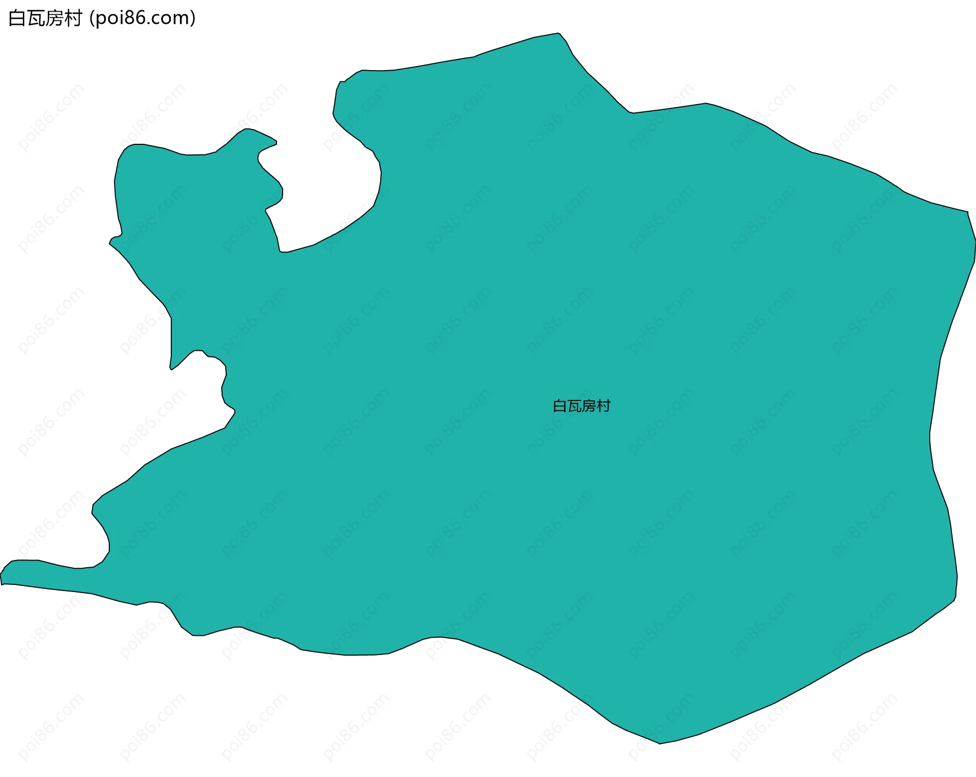 白瓦房村边界地图