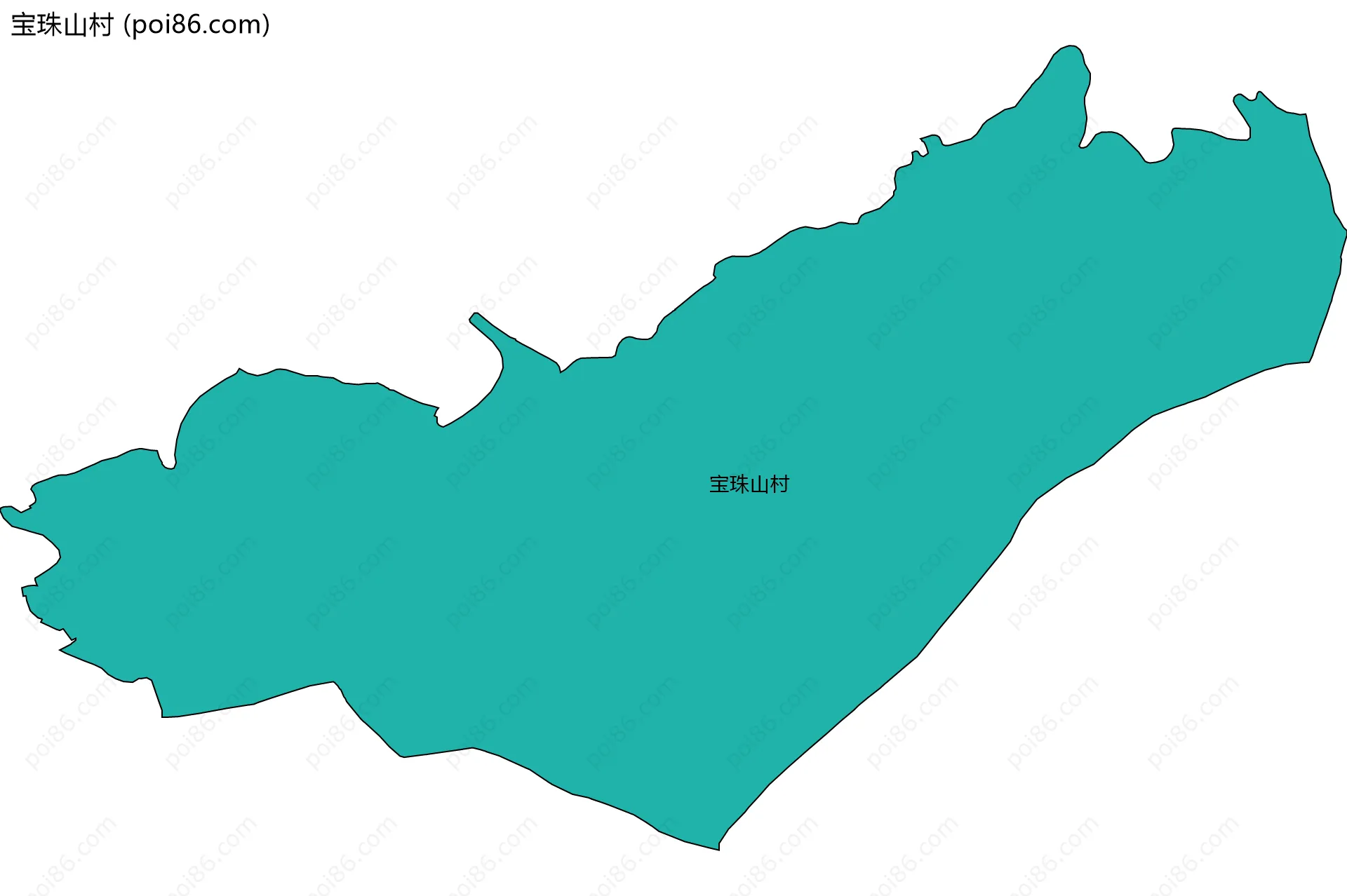 宝珠山村边界地图