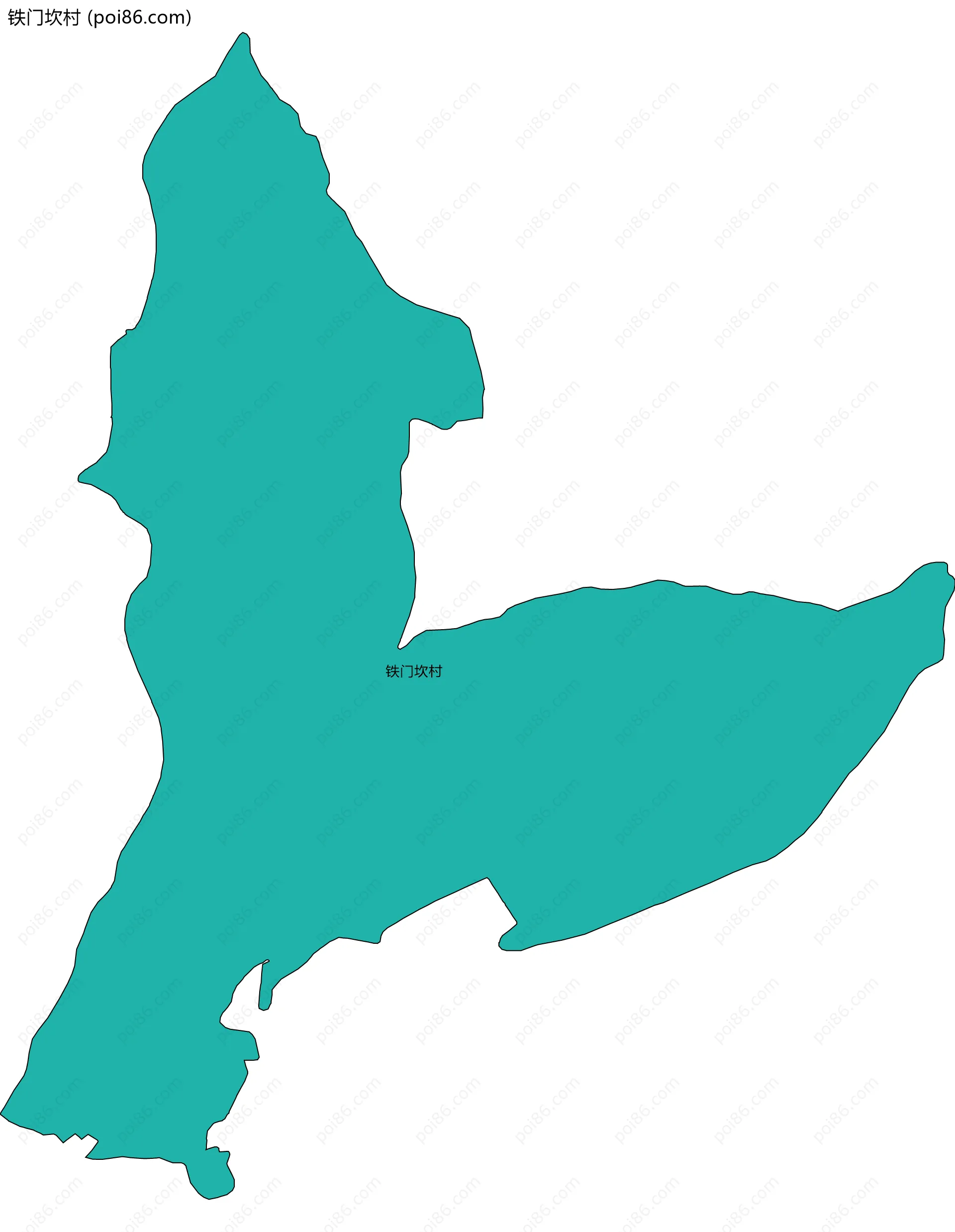 铁门坎村边界地图