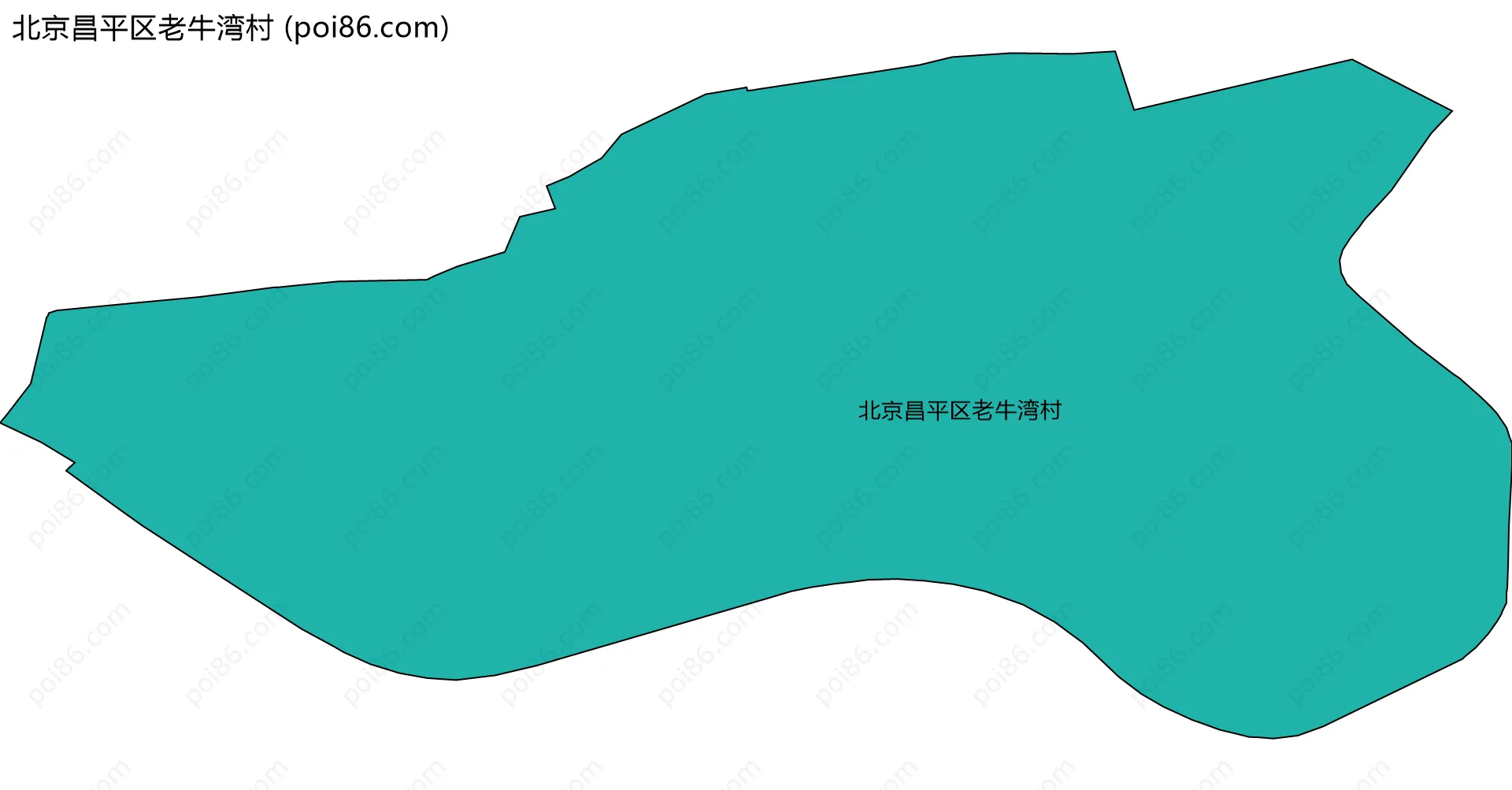 北京昌平区老牛湾村边界地图