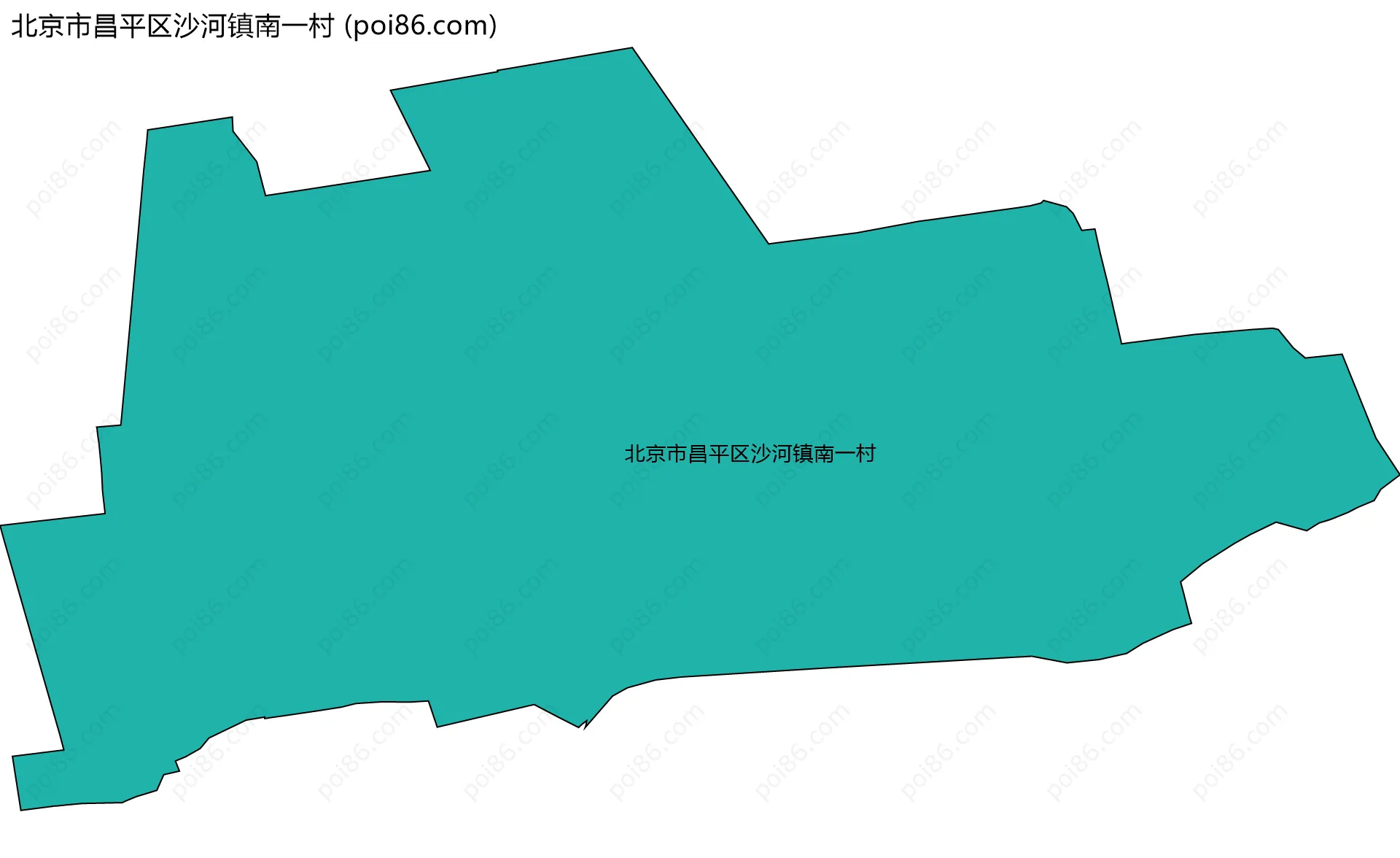 北京市昌平区沙河镇南一村边界地图