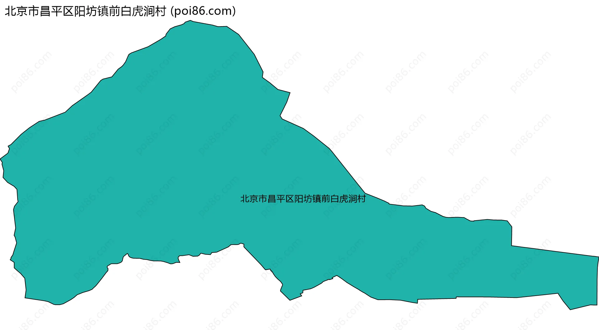 北京市昌平区阳坊镇前白虎涧村边界地图