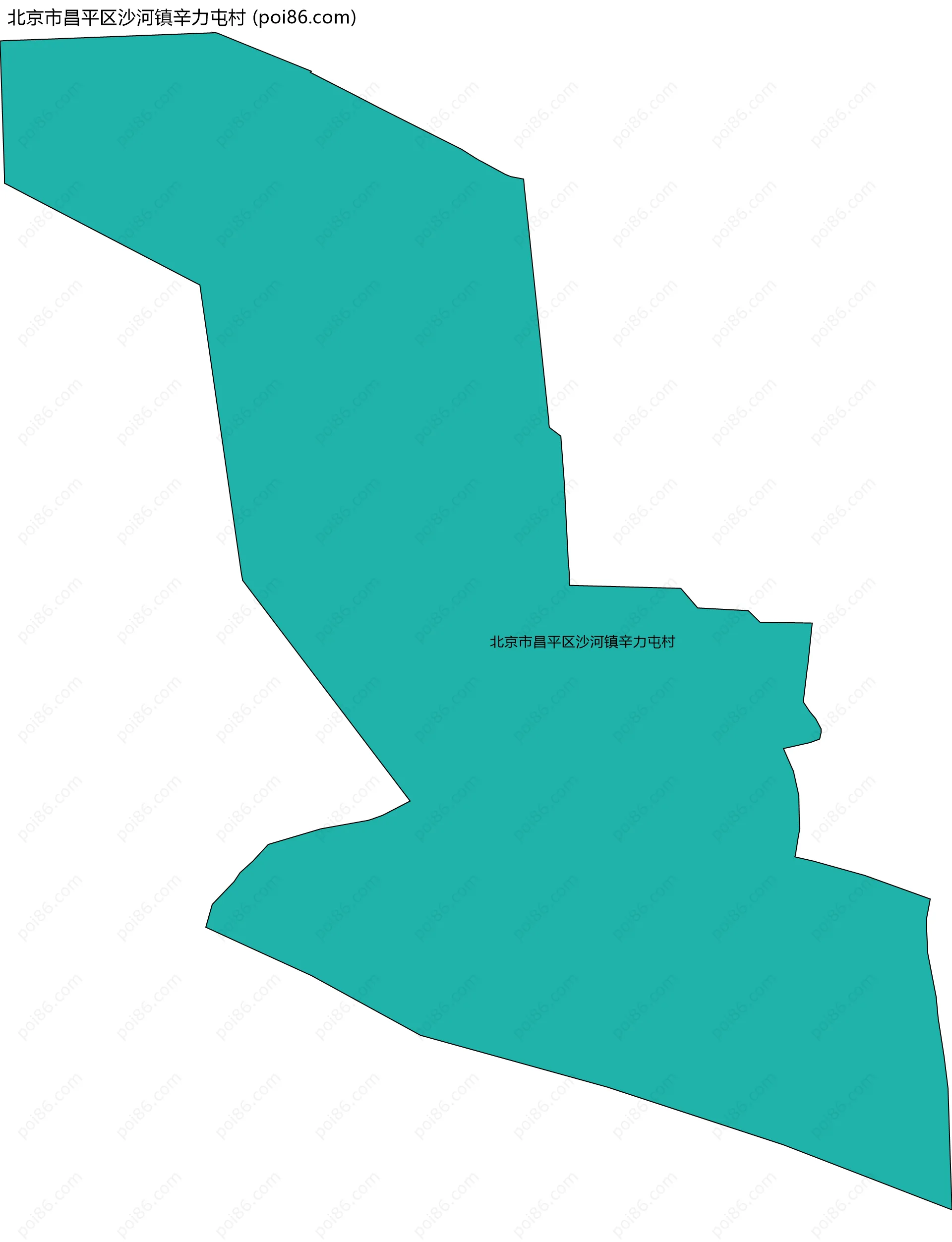 北京市昌平区沙河镇辛力屯村边界地图