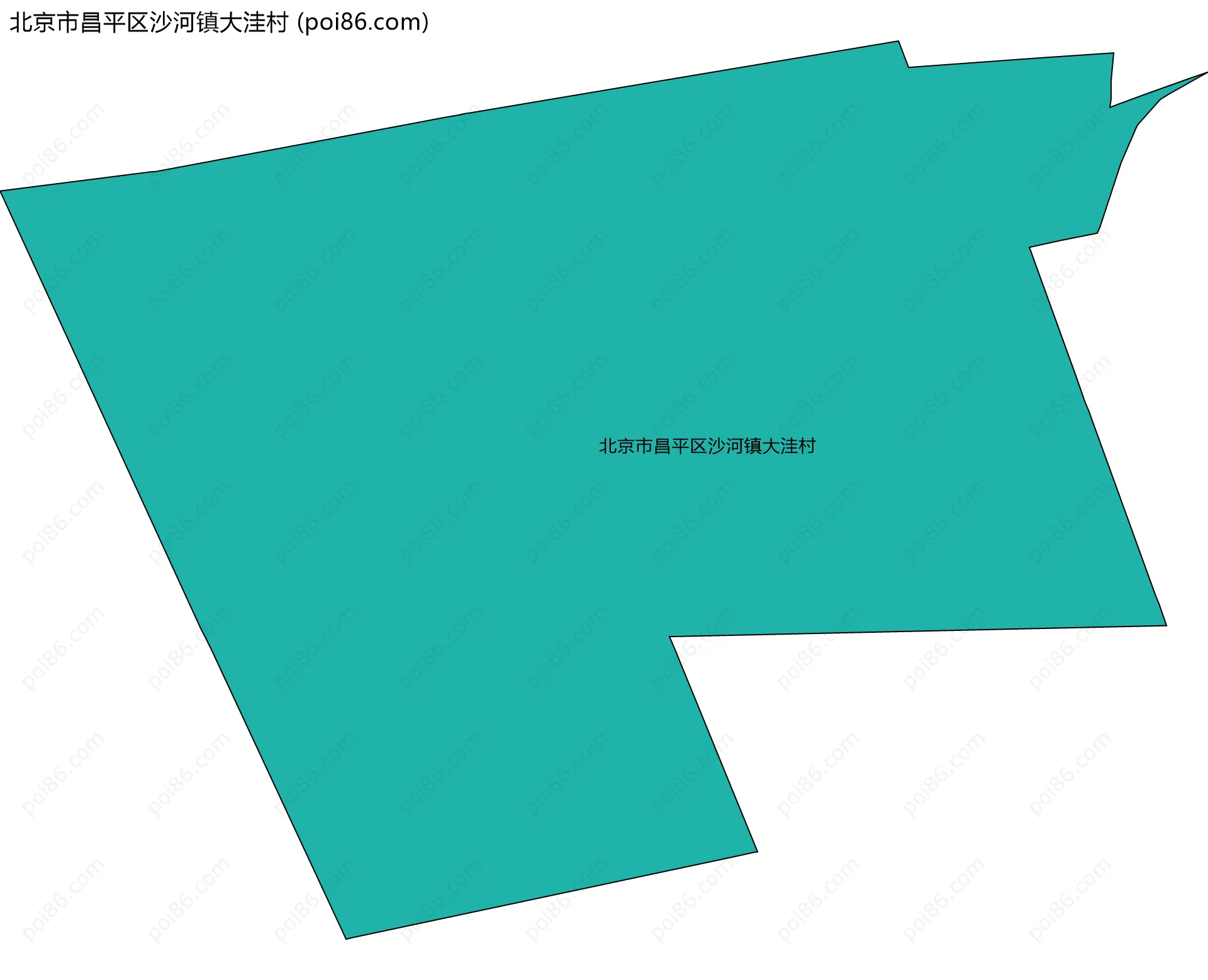 北京市昌平区沙河镇大洼村边界地图